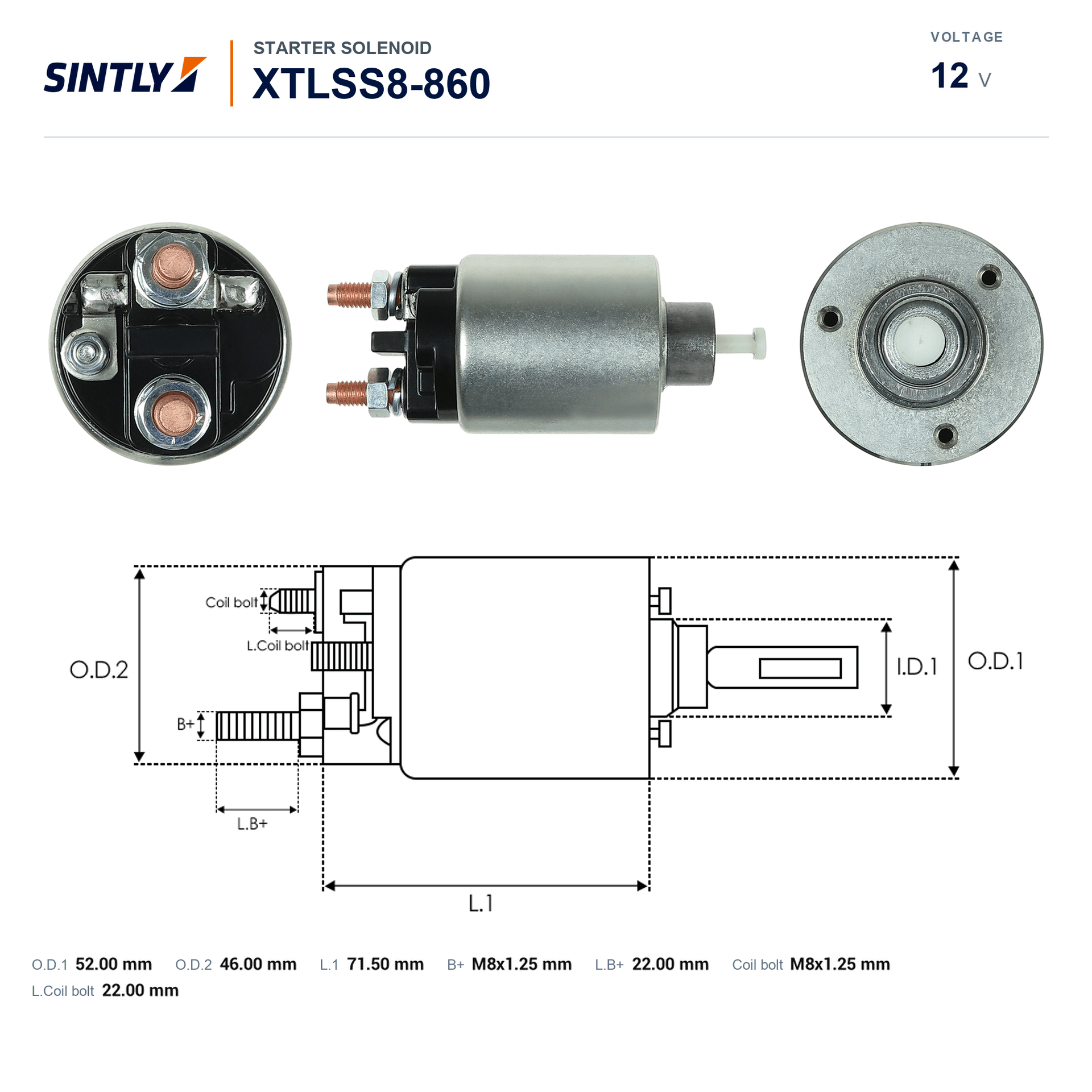 Starter Solenoid XTLSS8-860