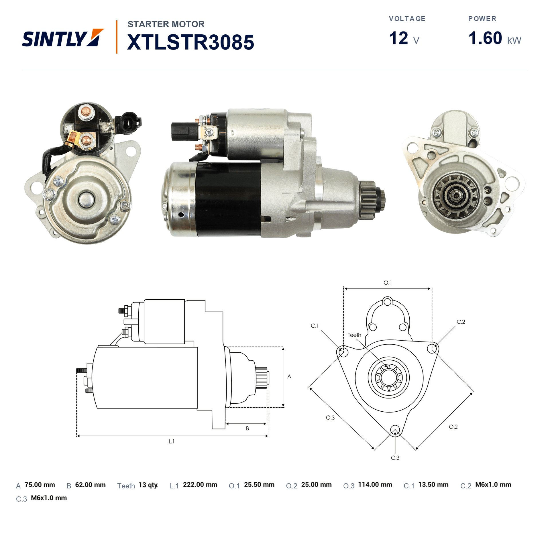 Motor de arranque XTLSTR3085