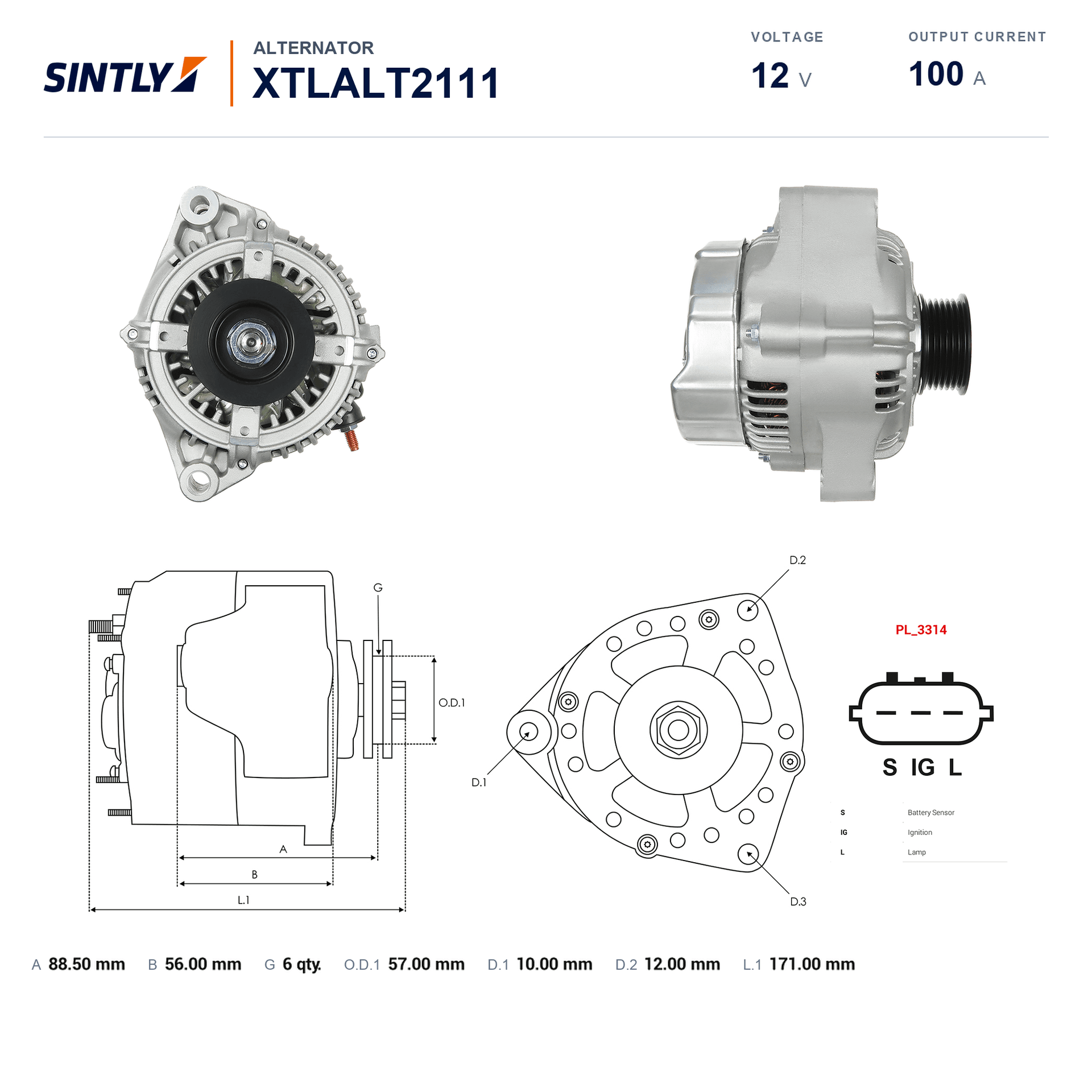 Alternator XTLALT2111