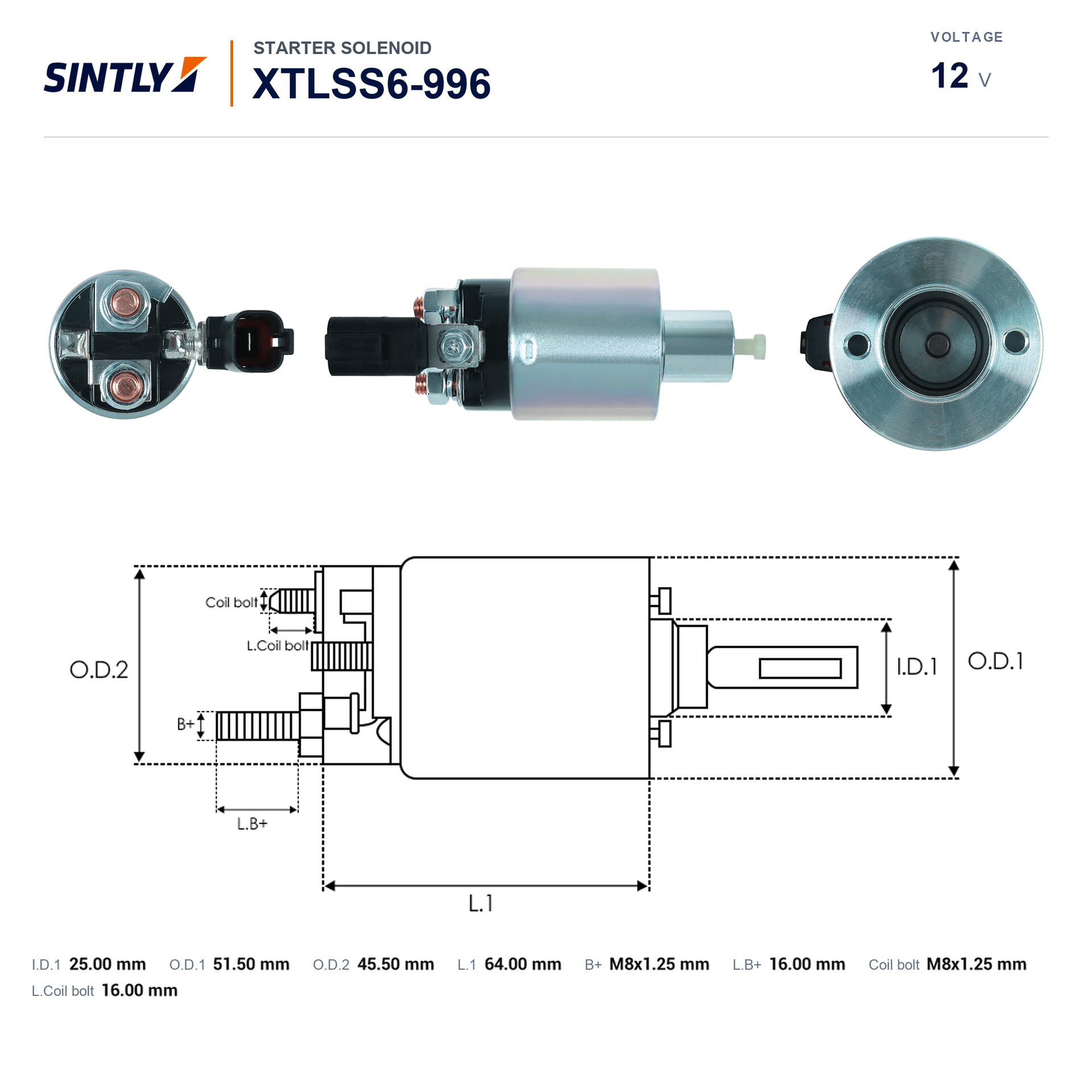 Starter Solenoid XTLSS6-996