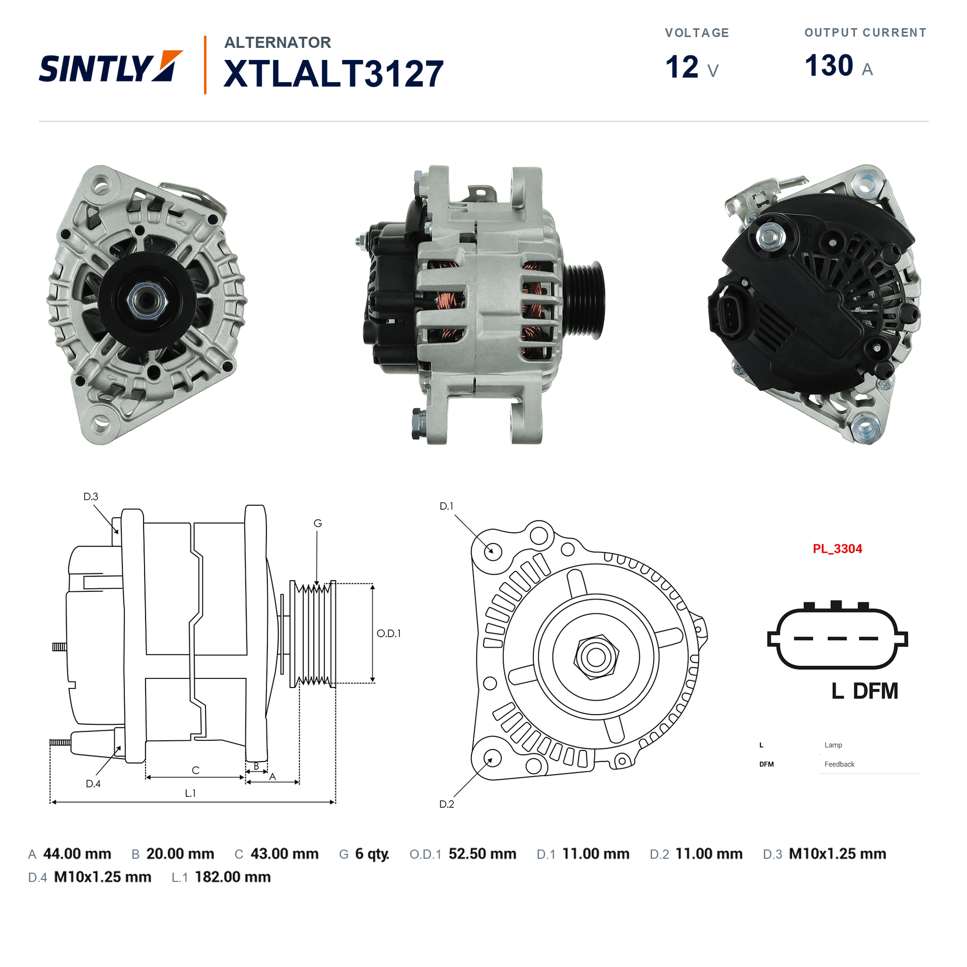Alternator XTLALT3127