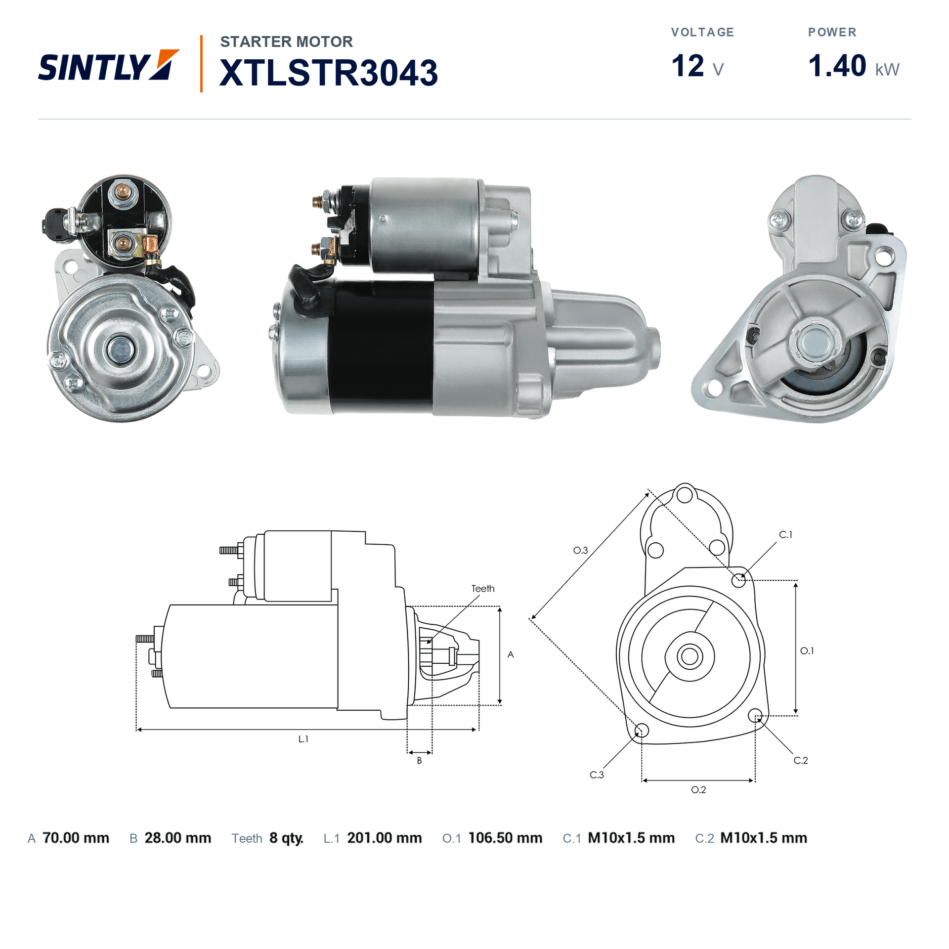 Starter XTLSTR3043