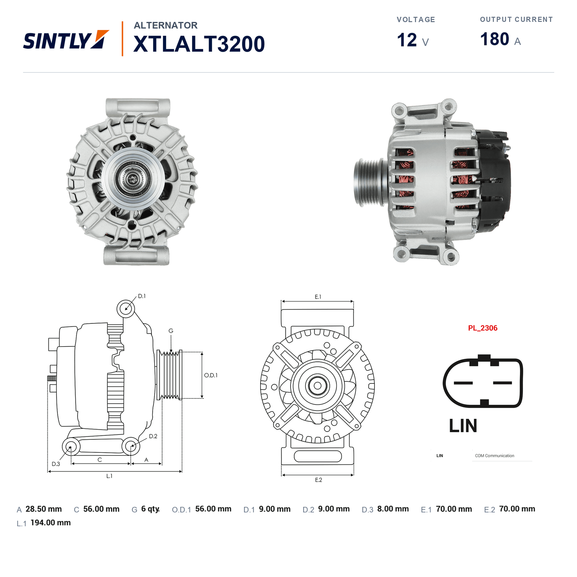 Alternator XTLALT3200