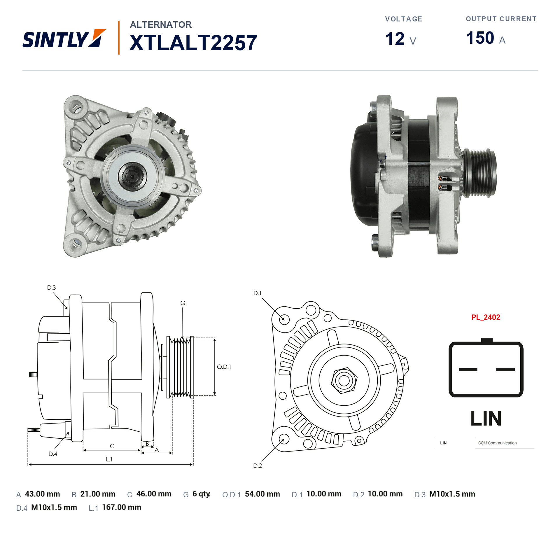 Alternator XTLALT2257