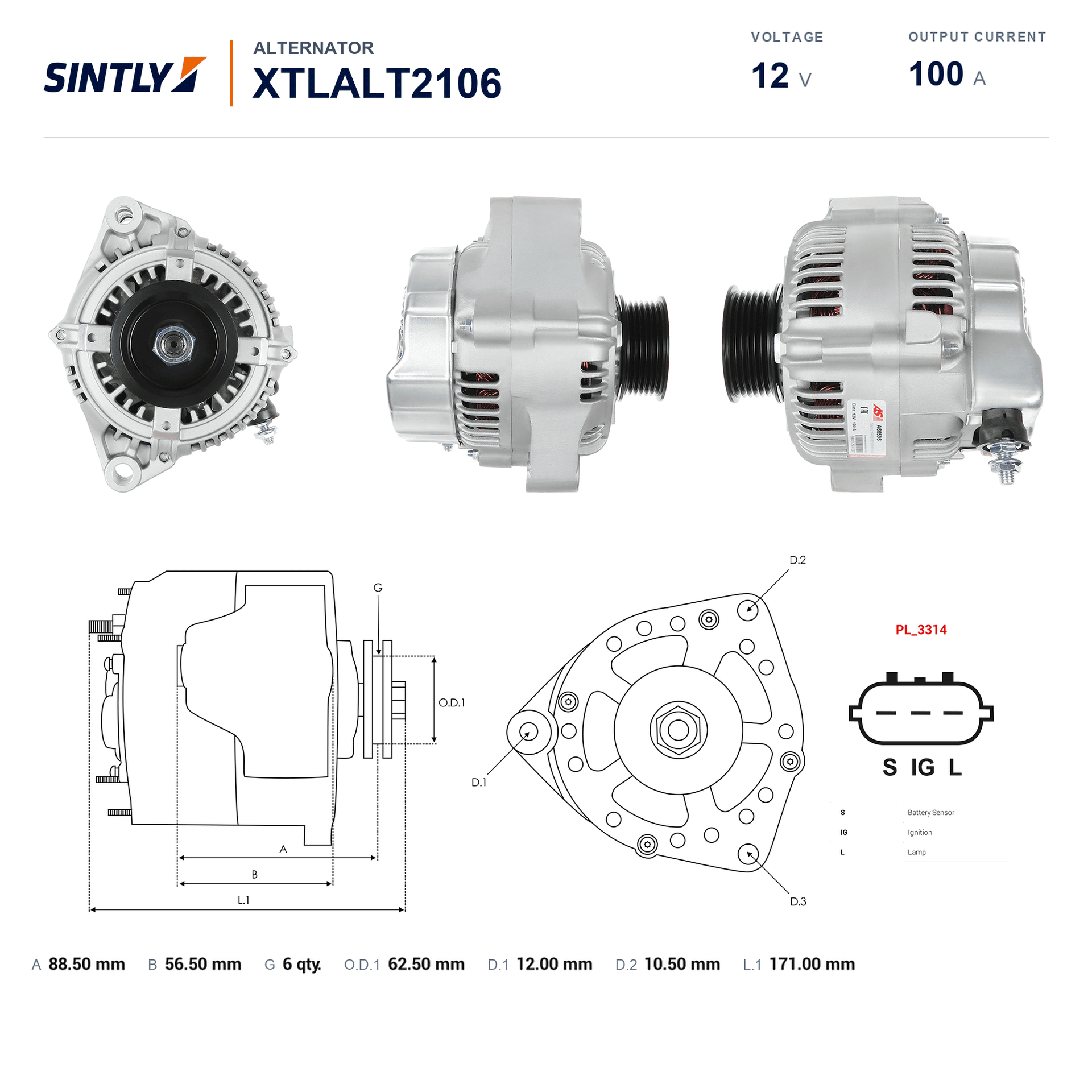 Alternator XTLALT2106