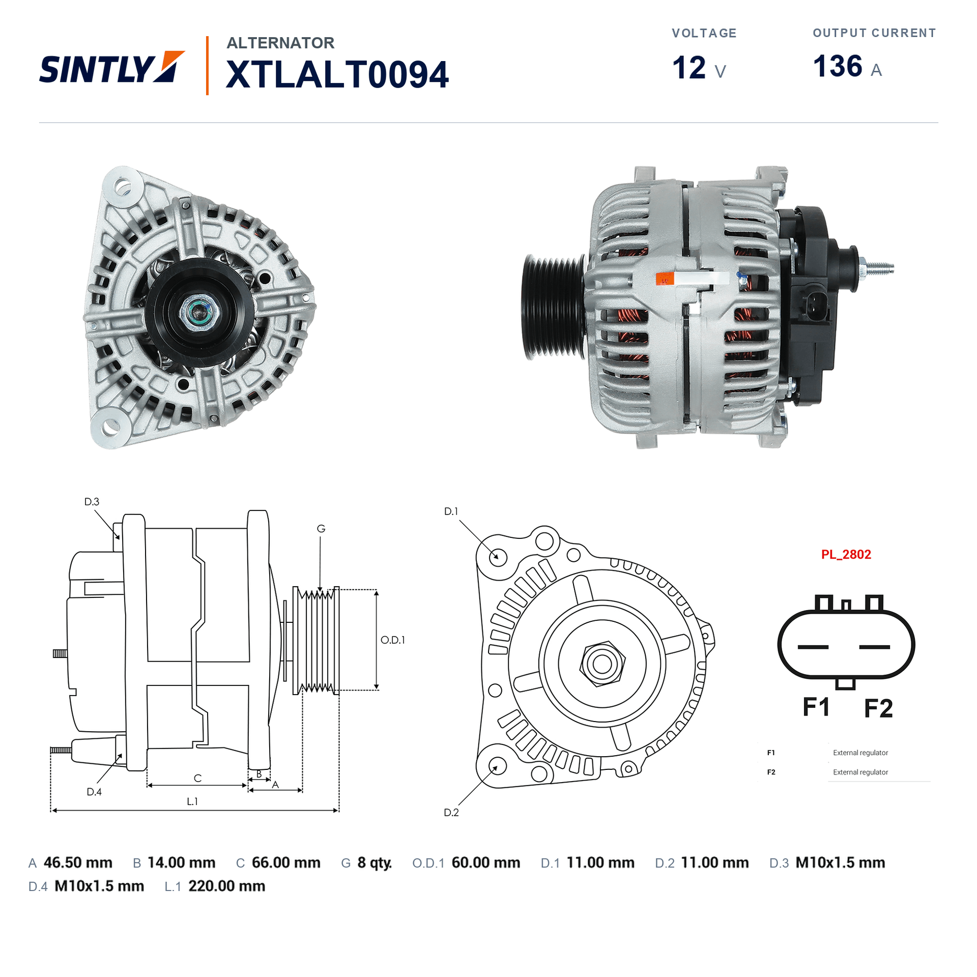 Alternator XTLALT0094