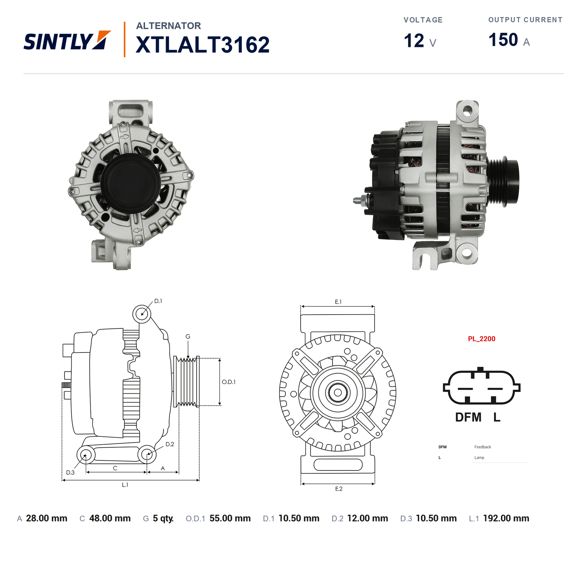 Alternator XTLALT3162