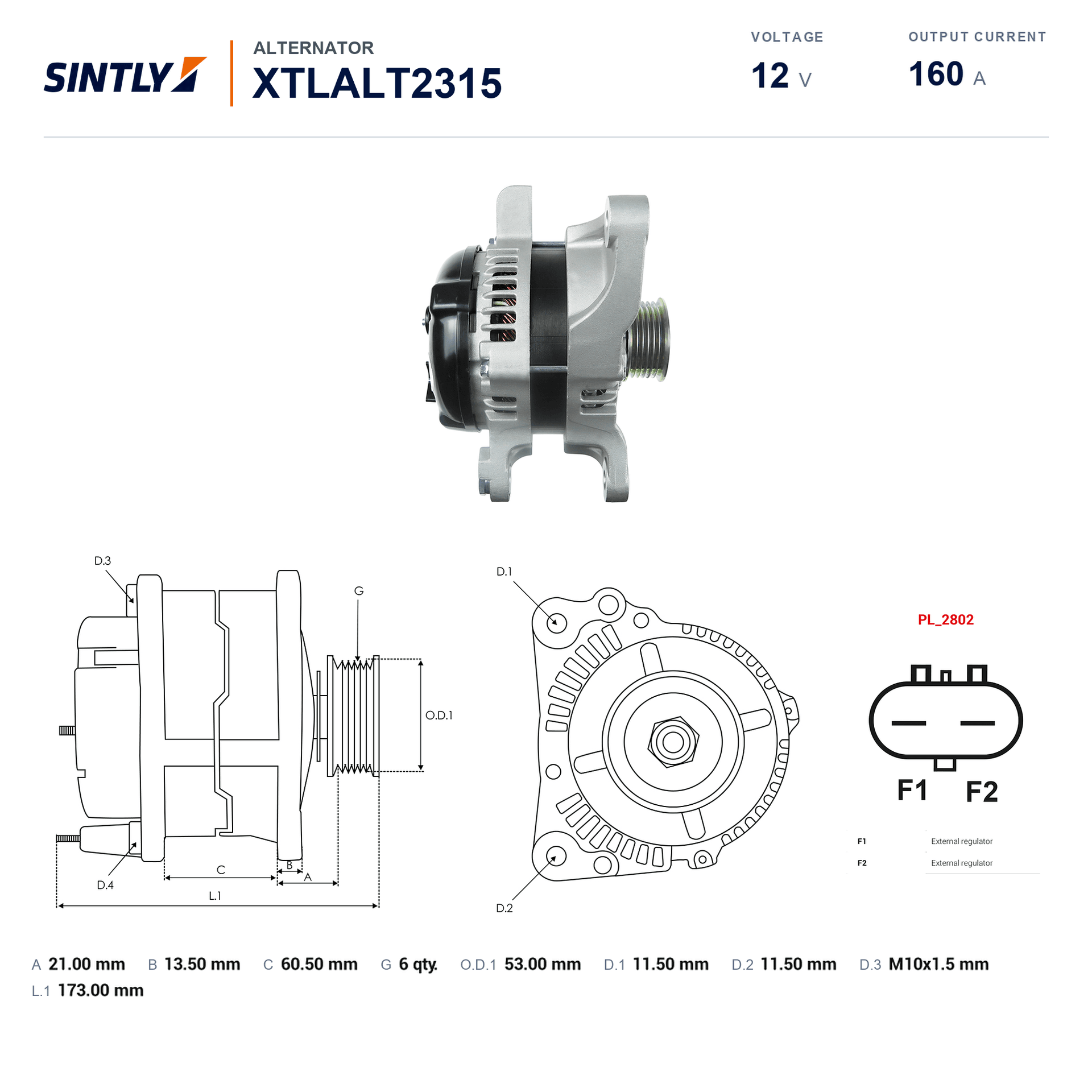 Alternator XTLALT2315