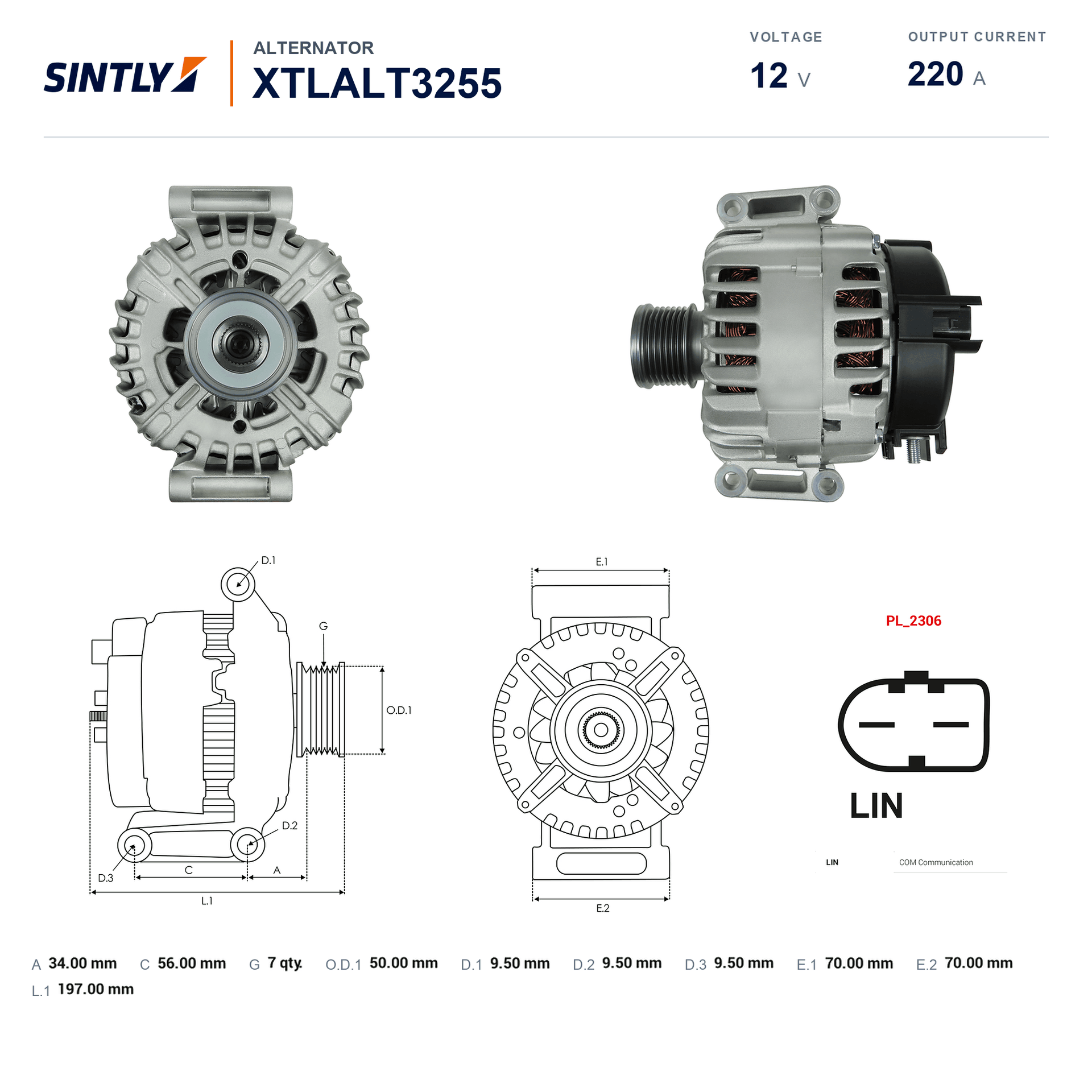 Alternator XTLALT3255