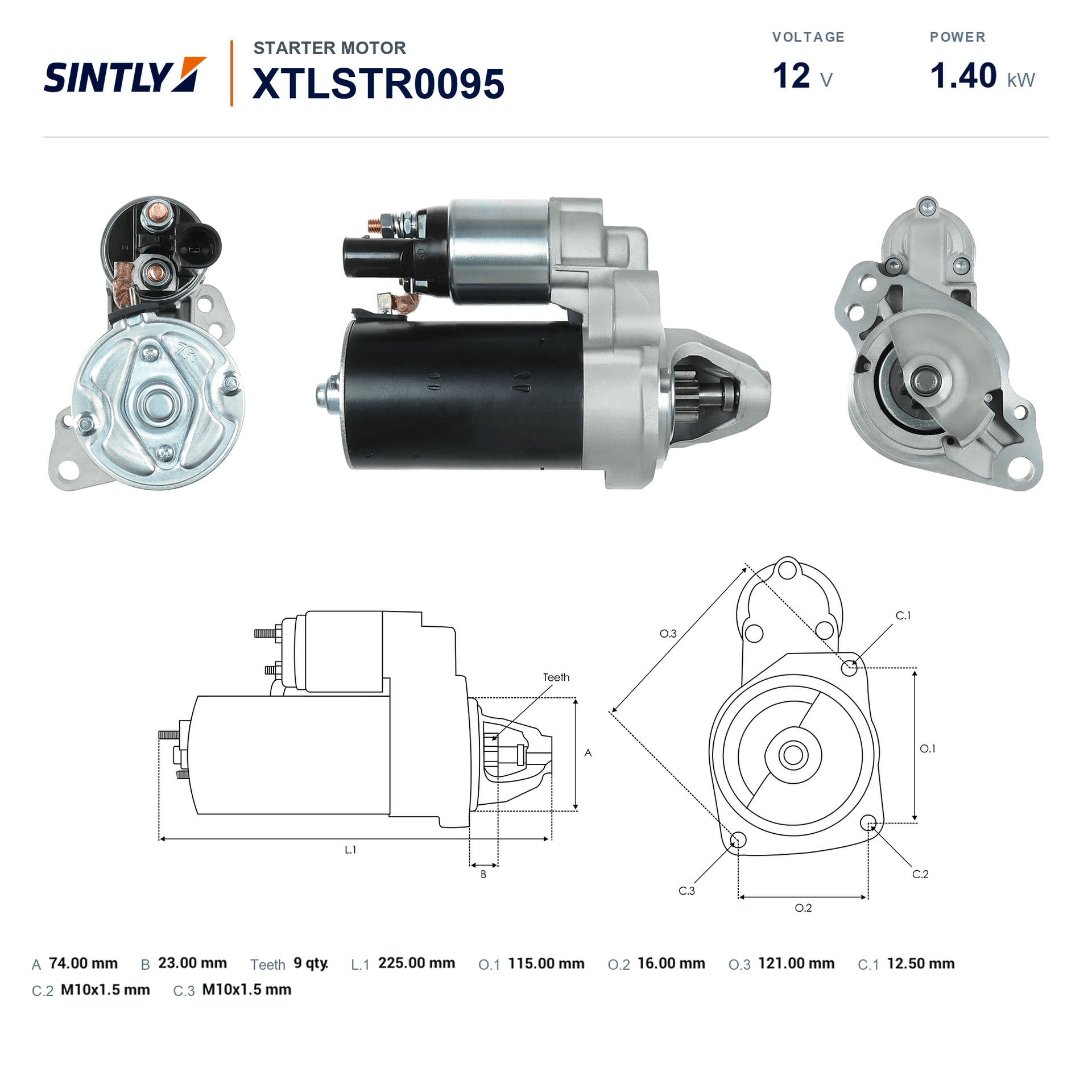 Motor de arranque XTLSTR0095