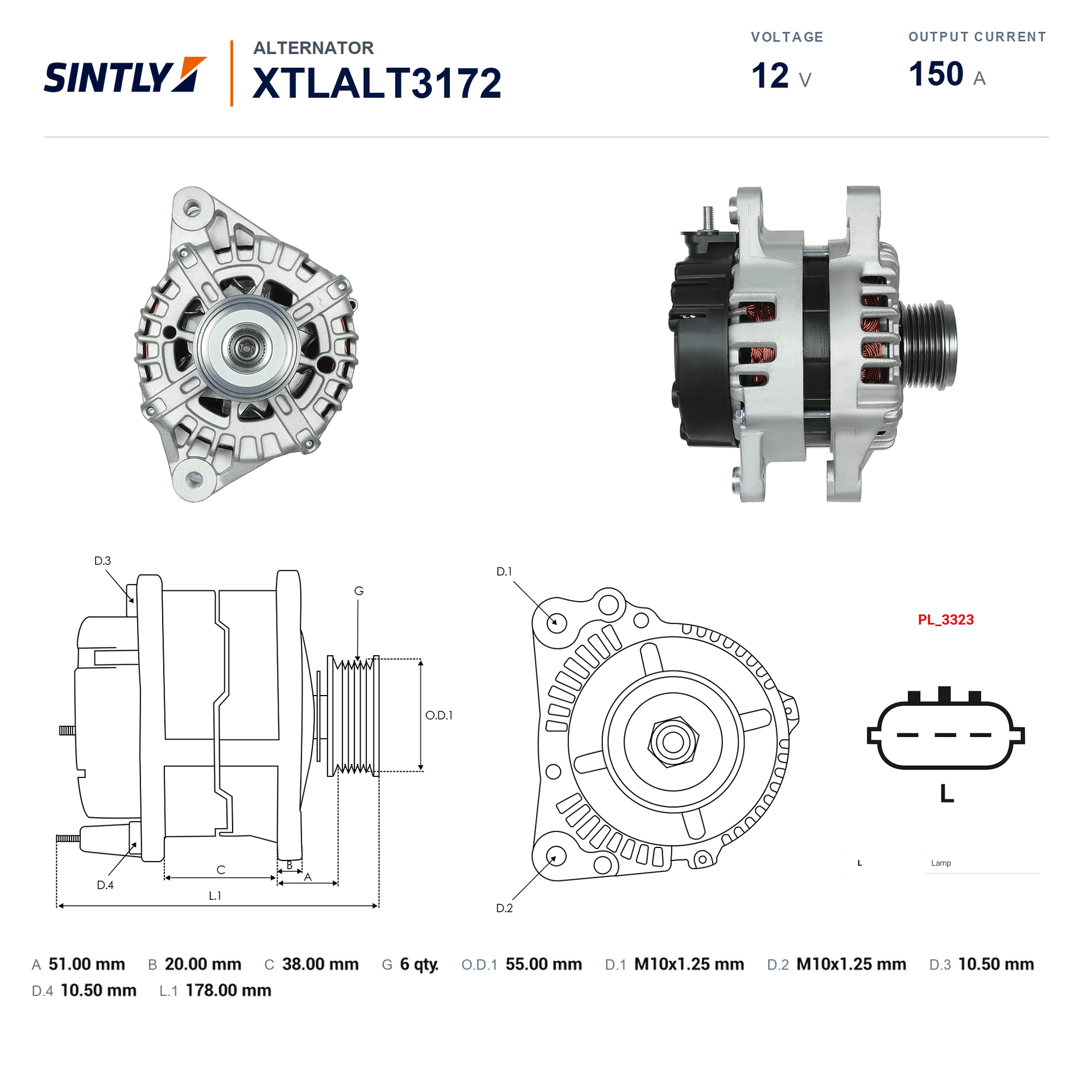 Alternator XTLALT3172