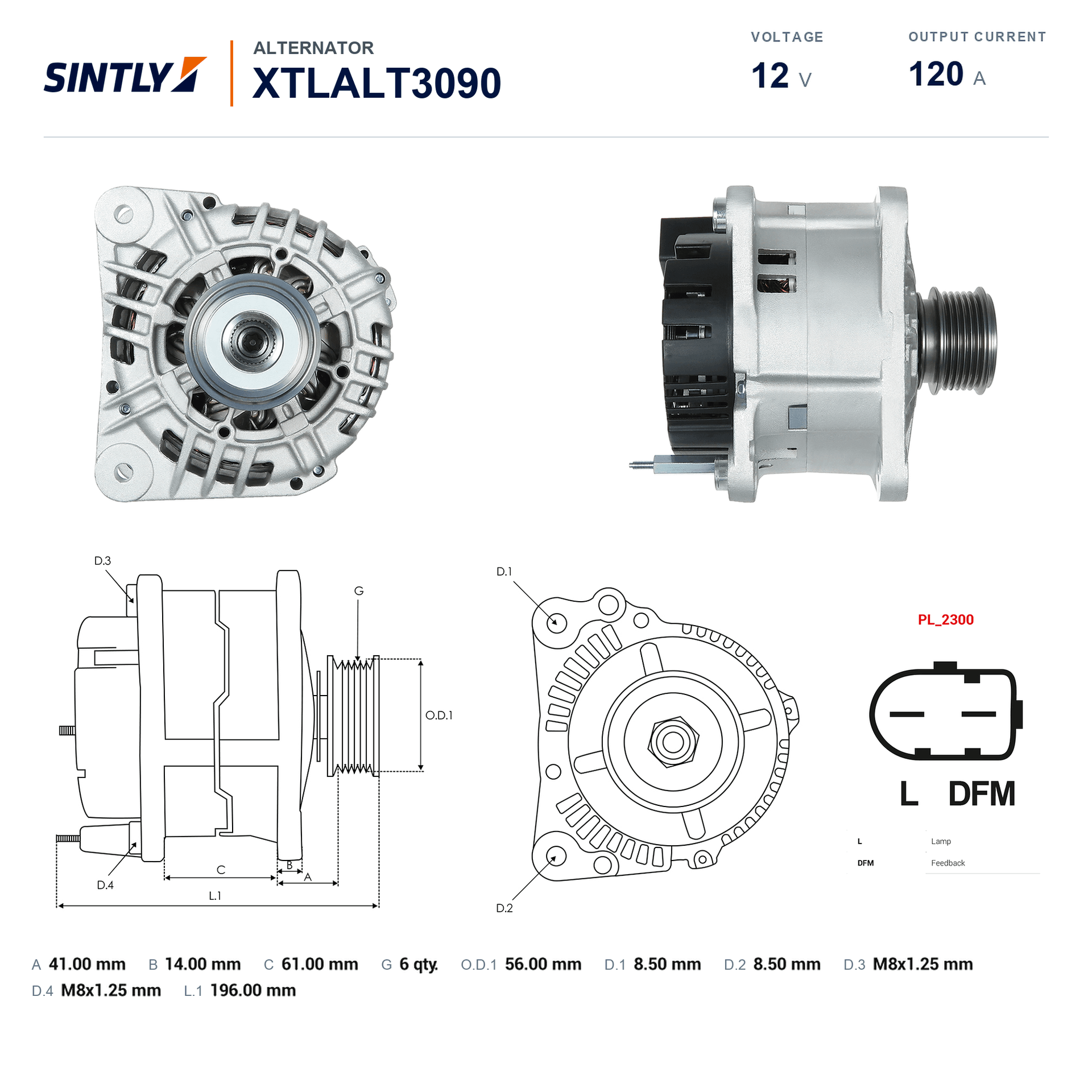Alternator XTLALT3090