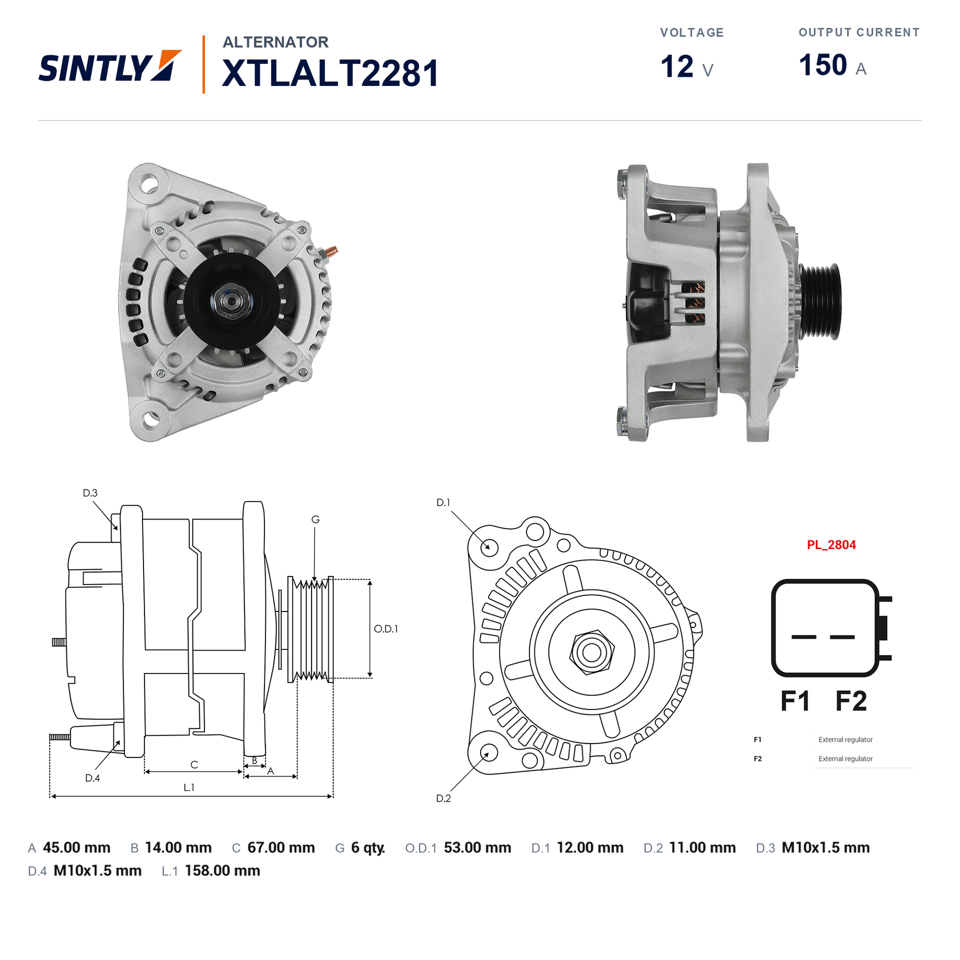 Alternator XTLALT2281