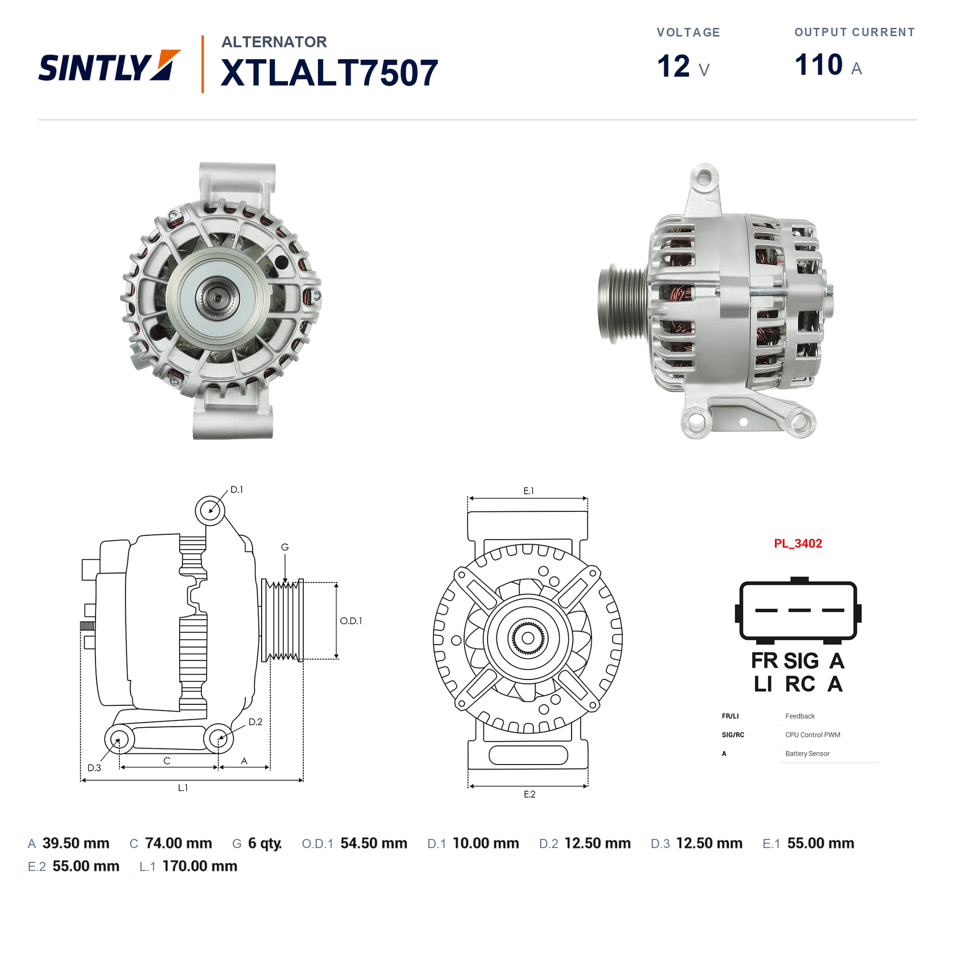 Alternator XTLALT7507