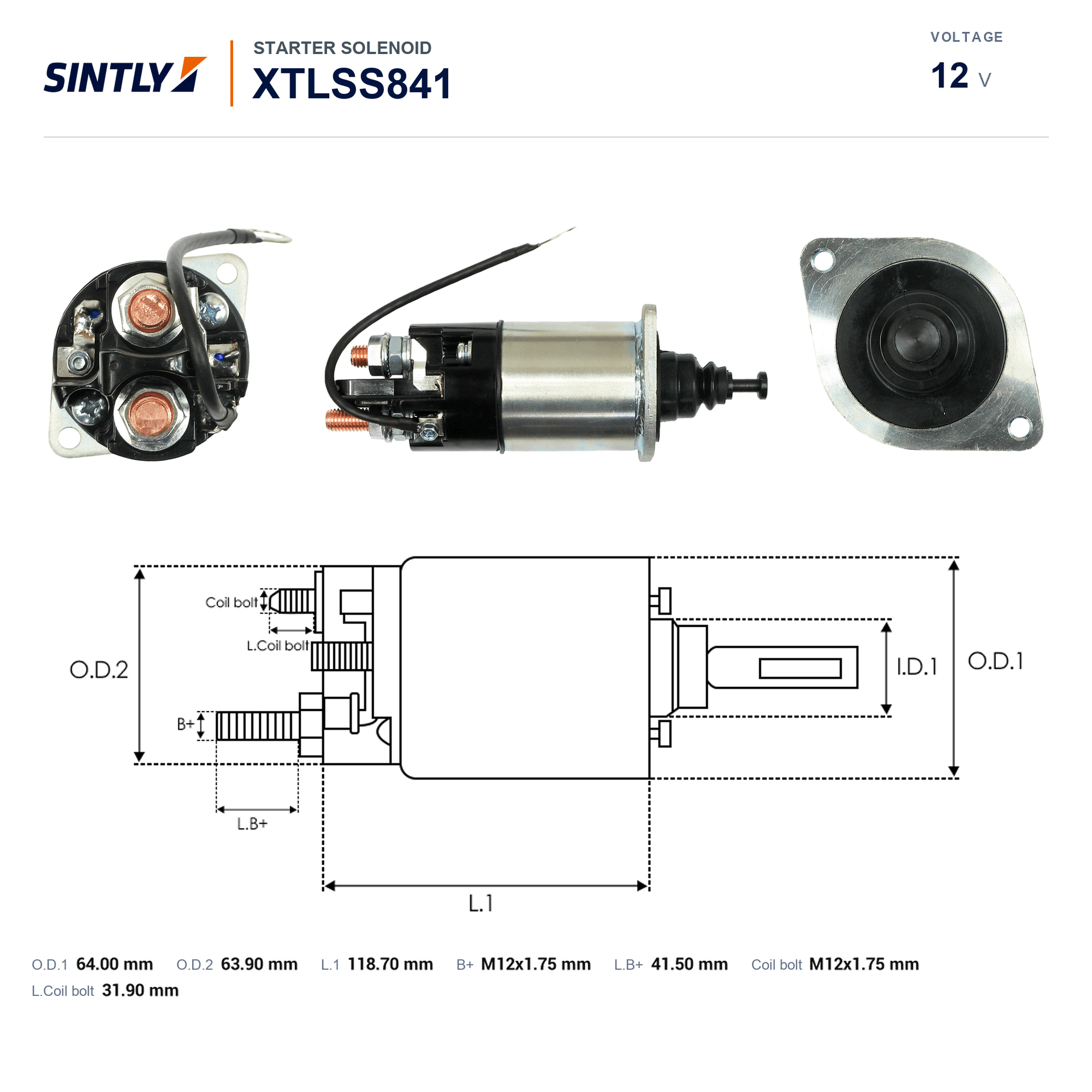 Solenoide de arranque XTLSS841