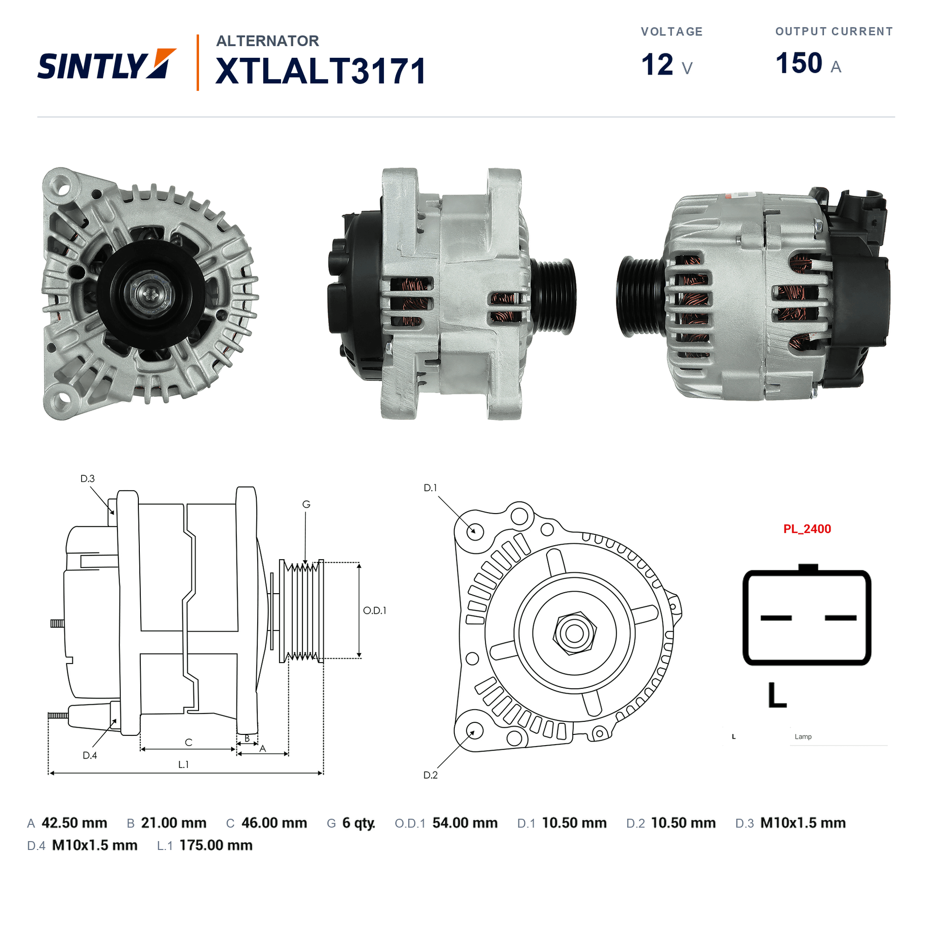 Alternator XTLALT3171