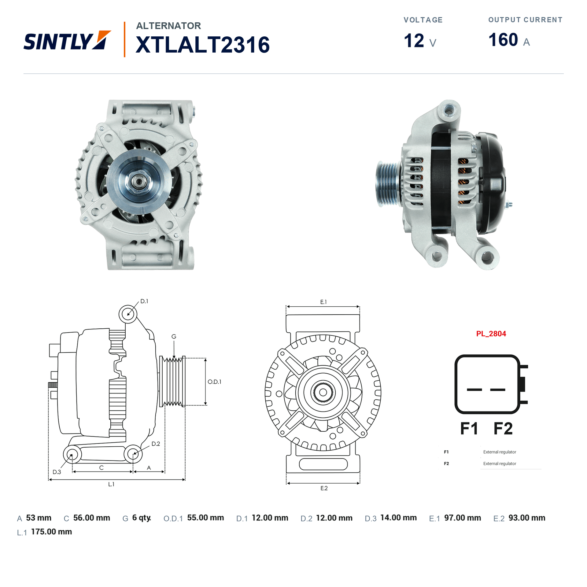 Alternator XTLALT2316