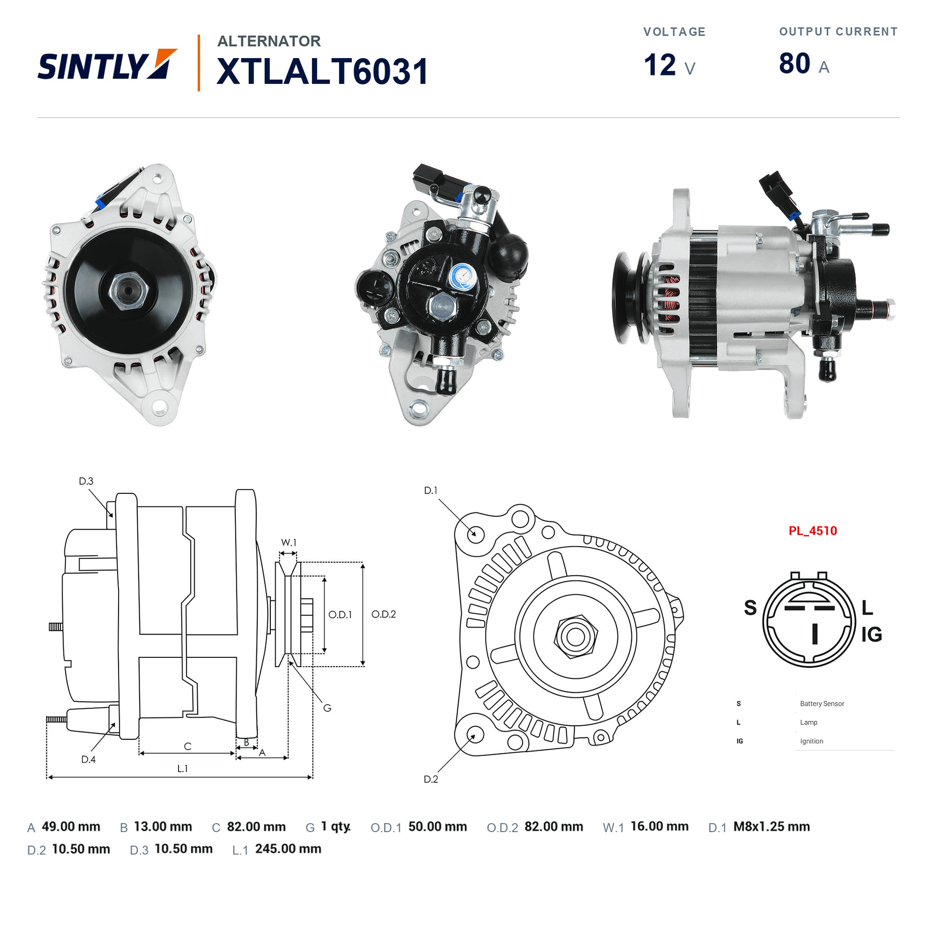 Alternator XTLALT6031