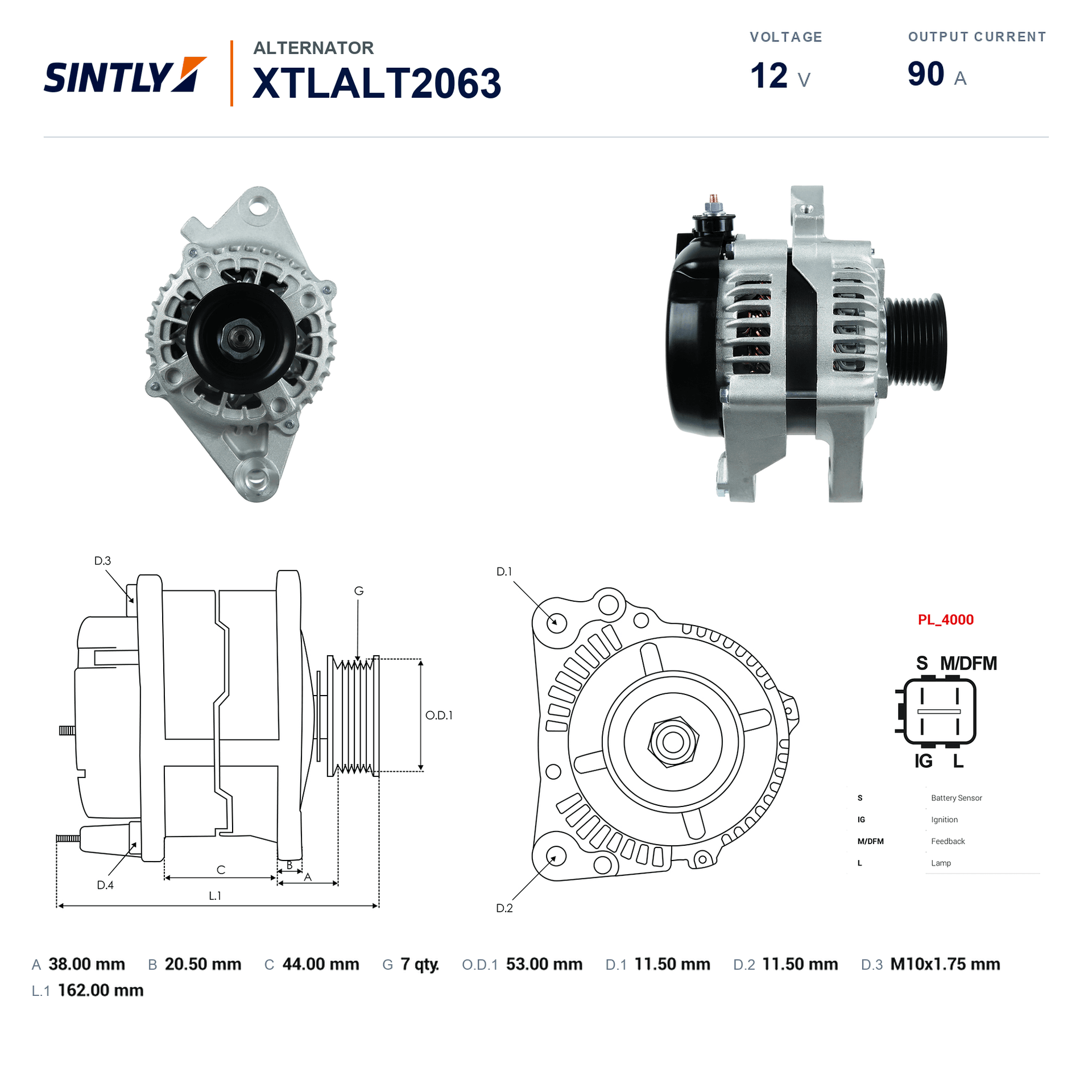 Alternator XTLALT2063