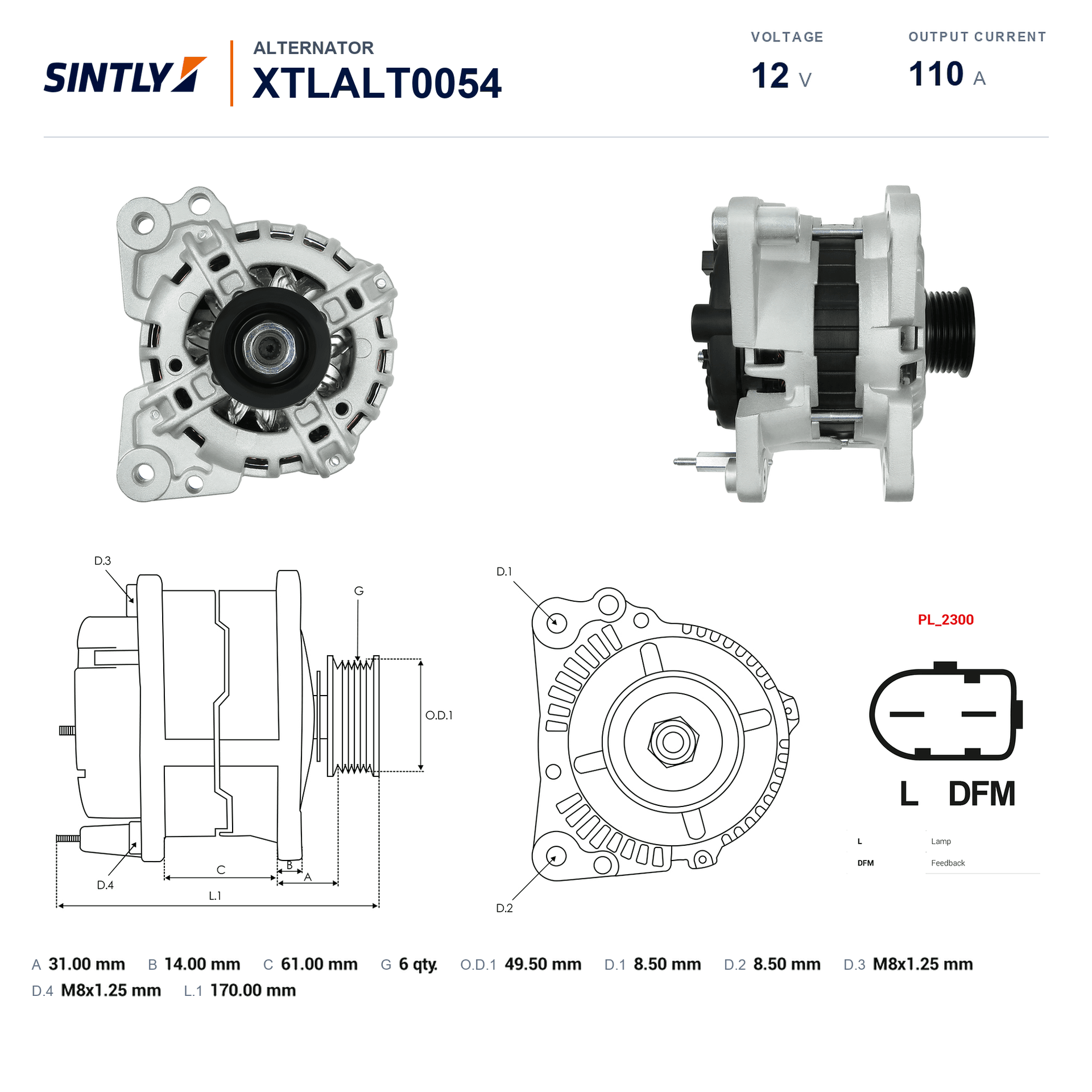 Alternator XTLALT0054