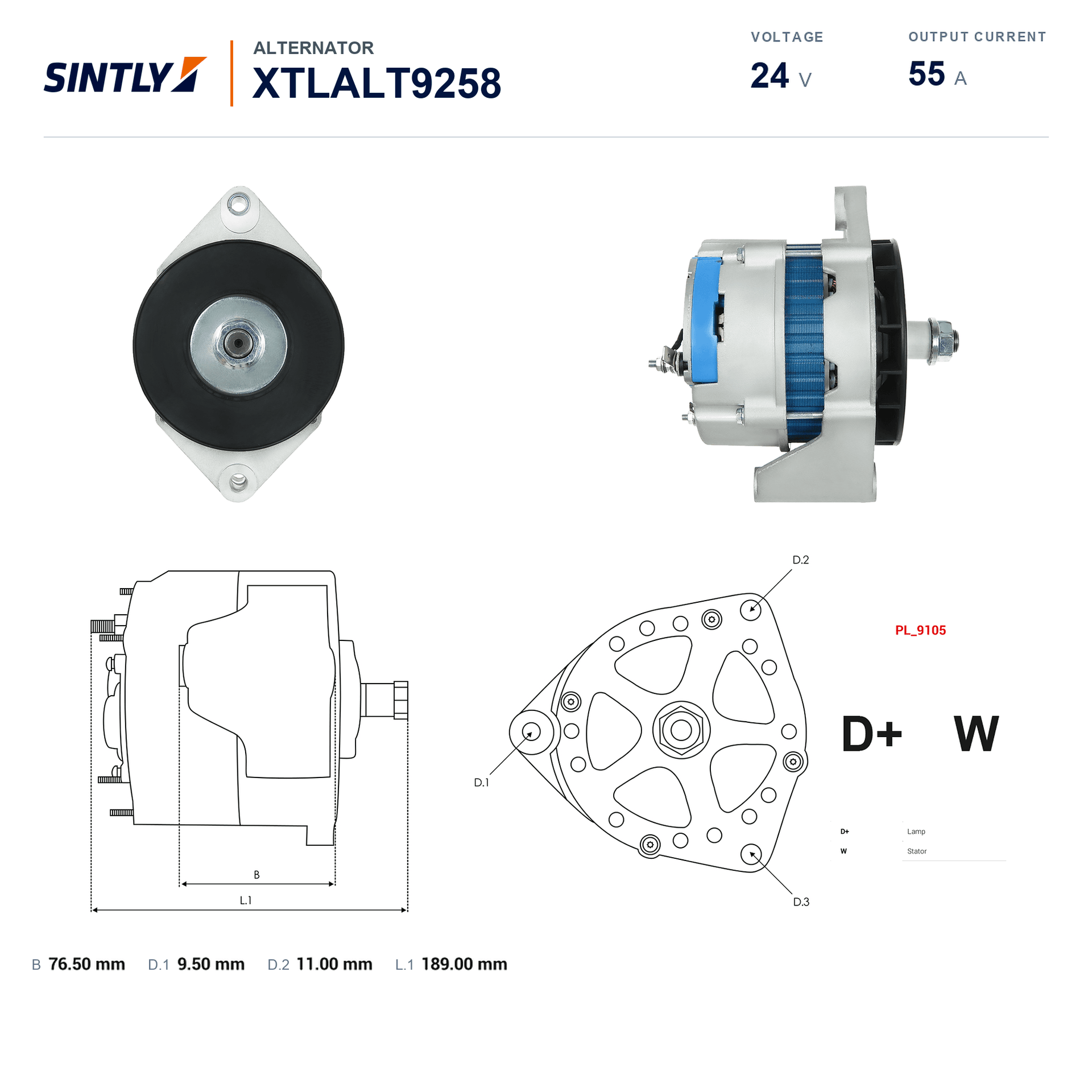 Alternator XTLALT9258
