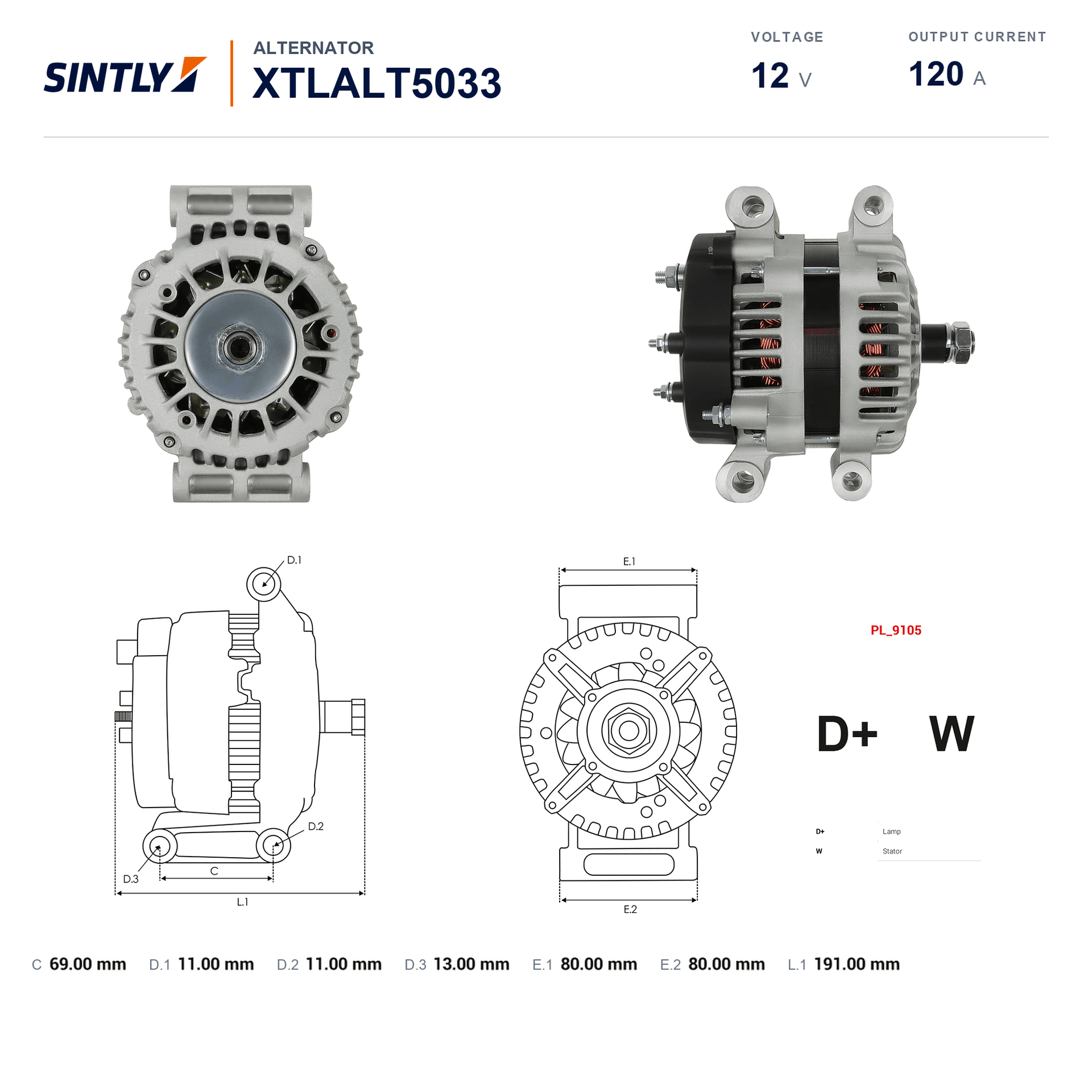 Alternator XTLALT5033