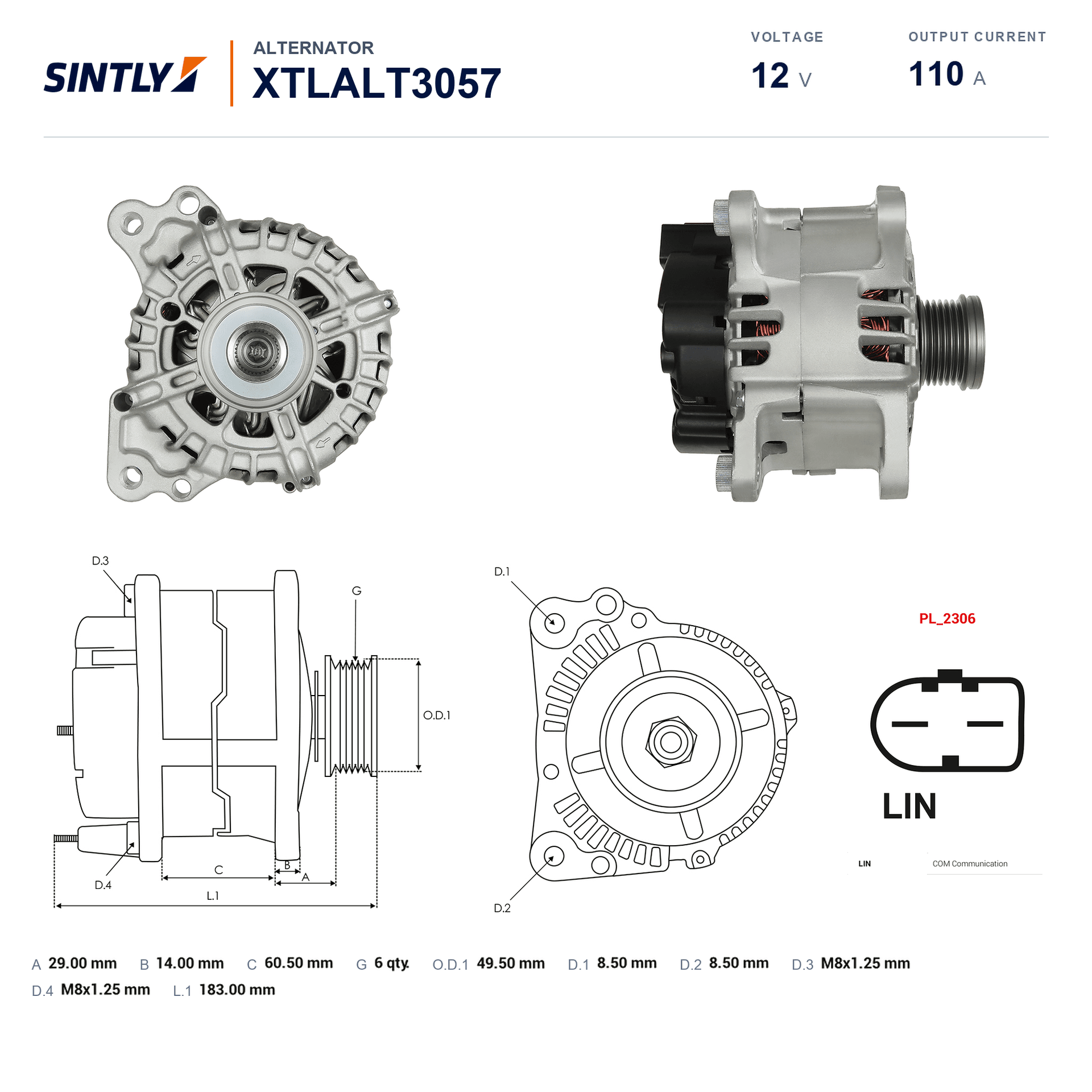 Alternator XTLALT3057