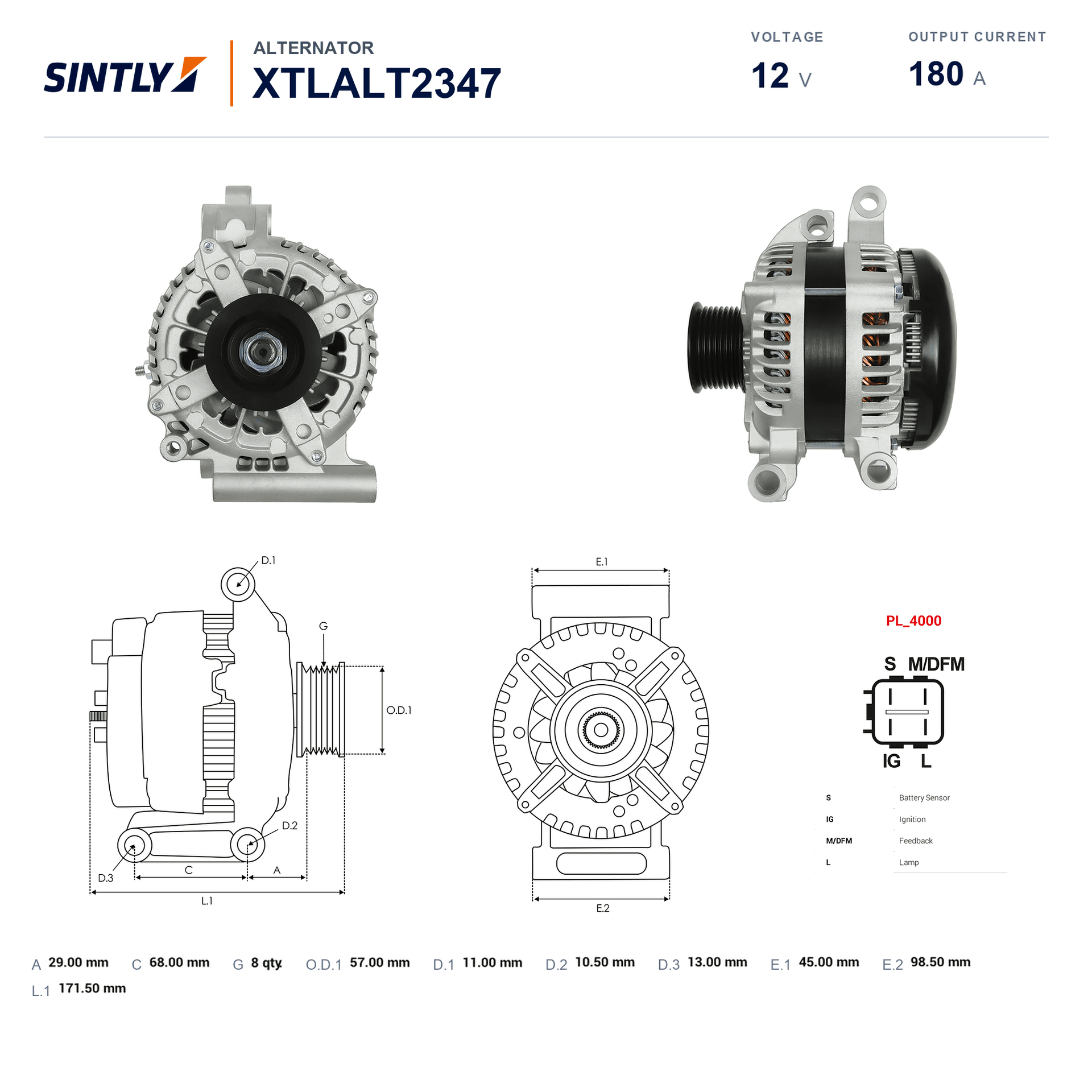 Alternator XTLALT2347
