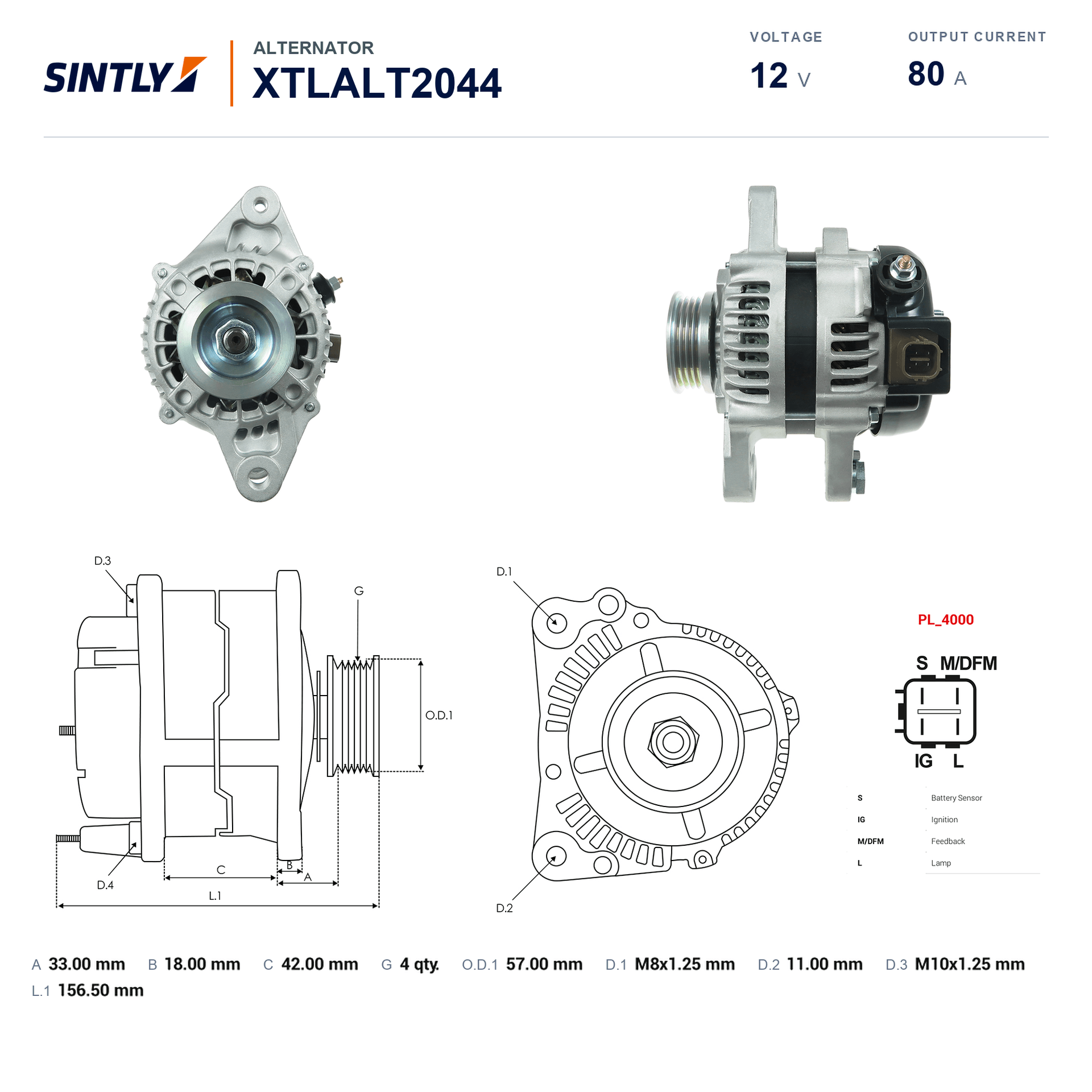 Alternator XTLALT2044