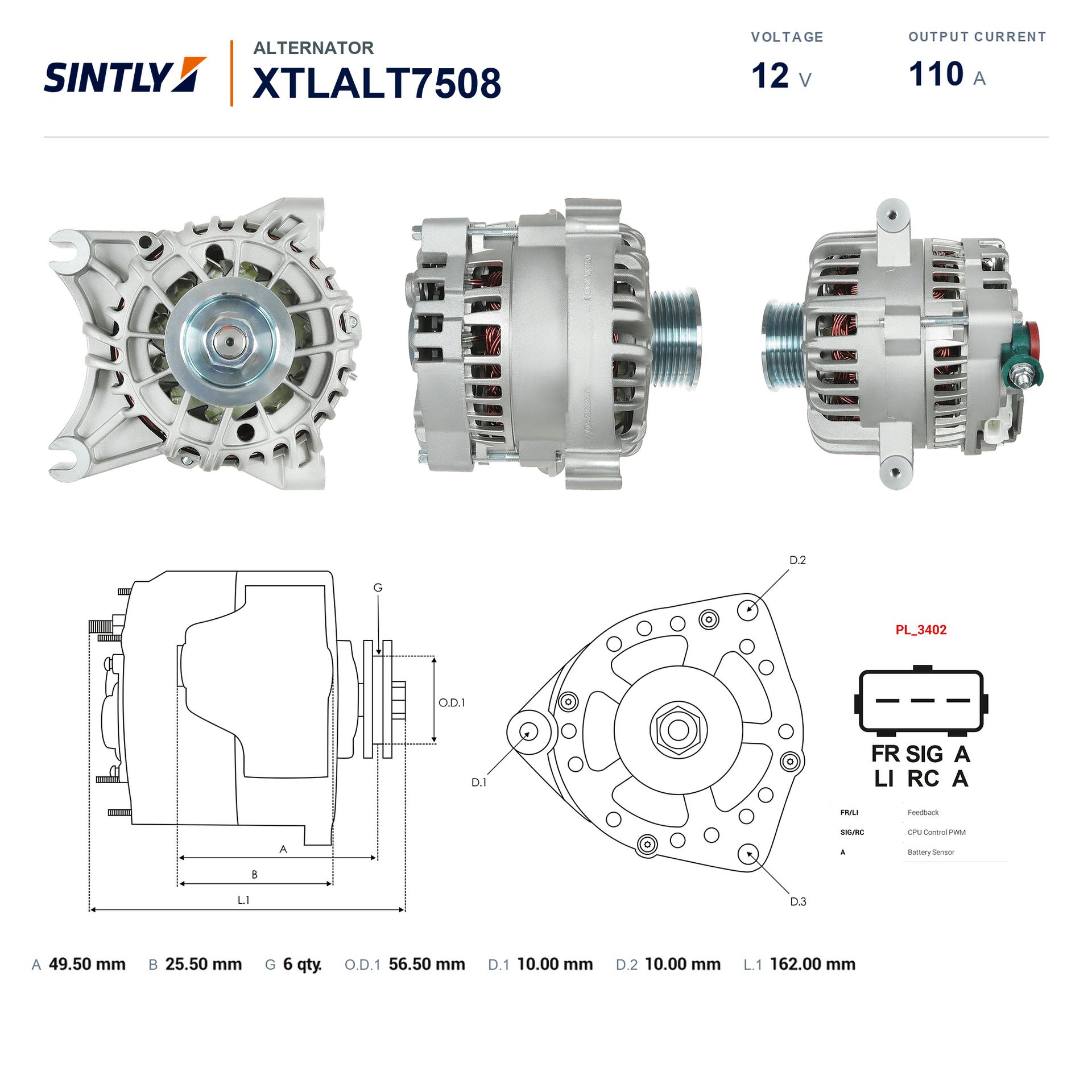Alternator XTLALT7508