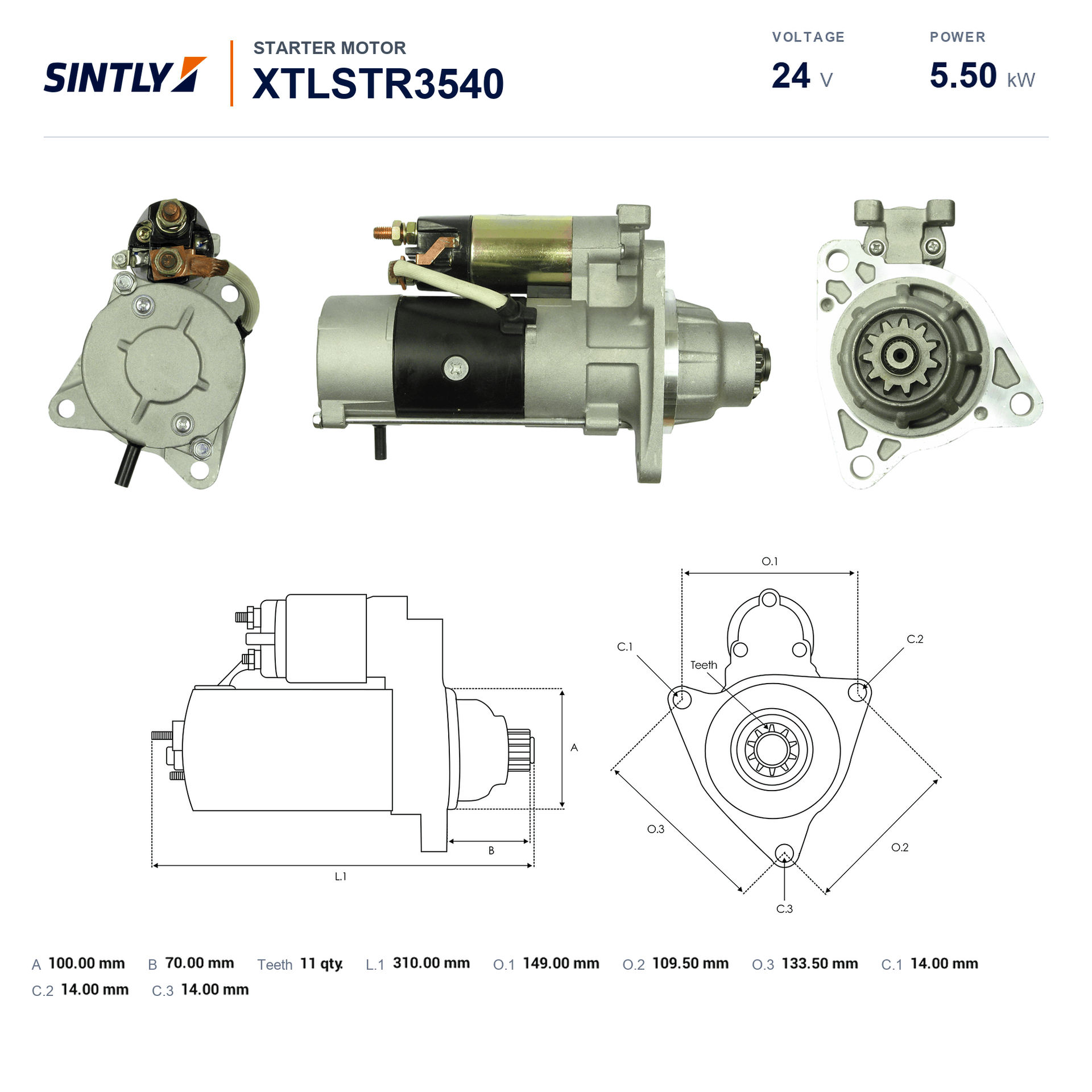 Motor de arranque XTLSTR3540