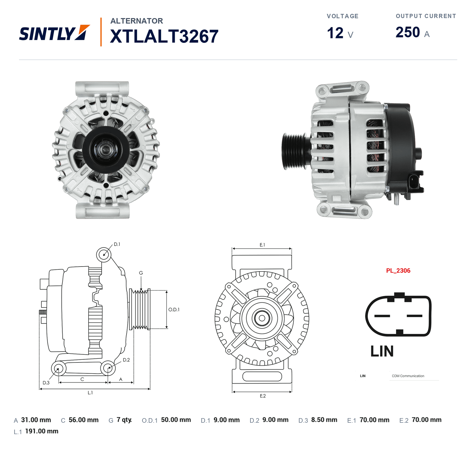 Alternator XTLALT3267