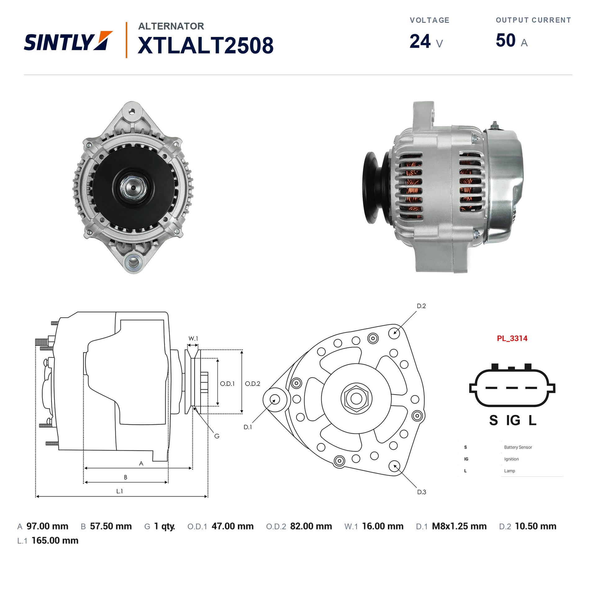 Alternator XTLALT2508