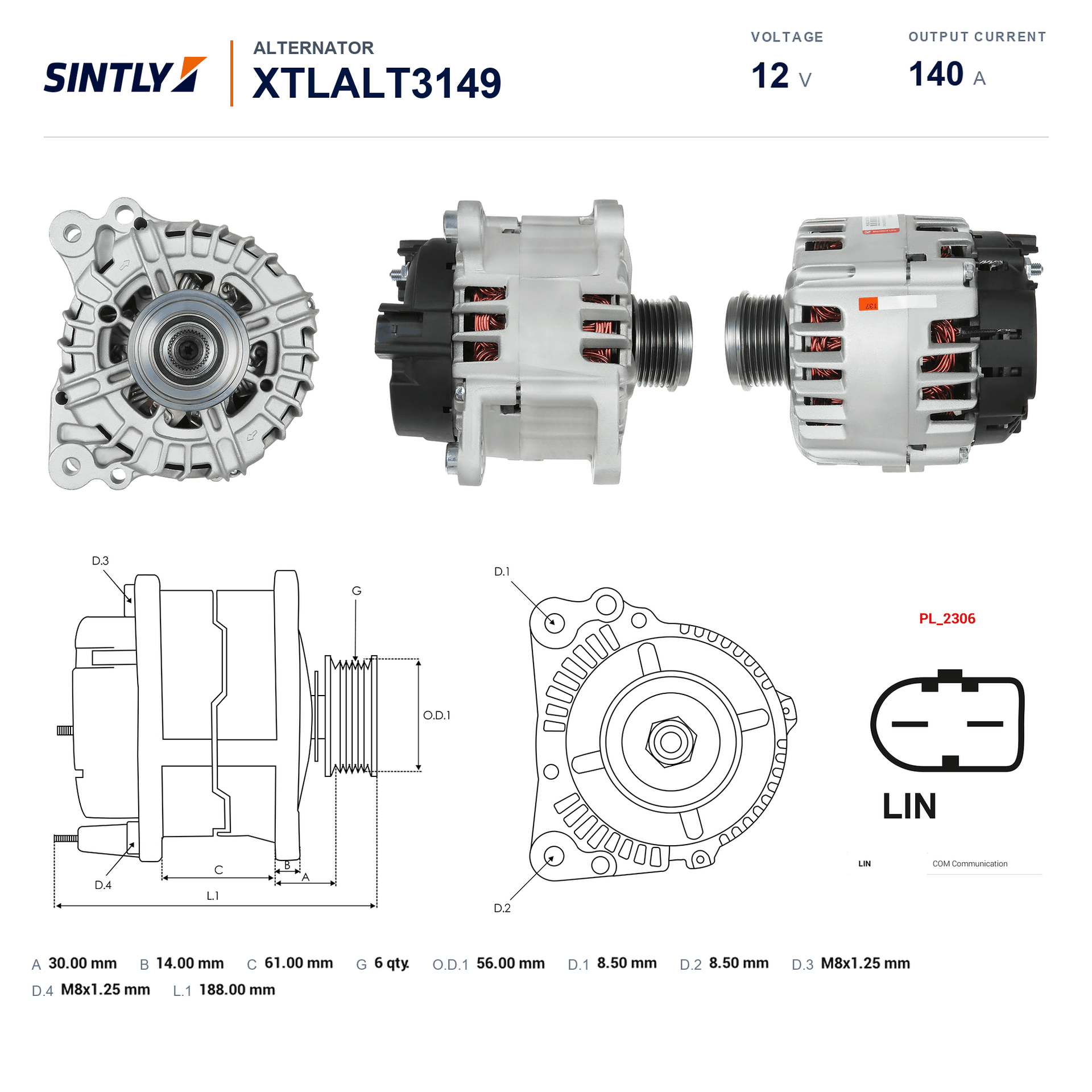 Alternator XTLALT3149