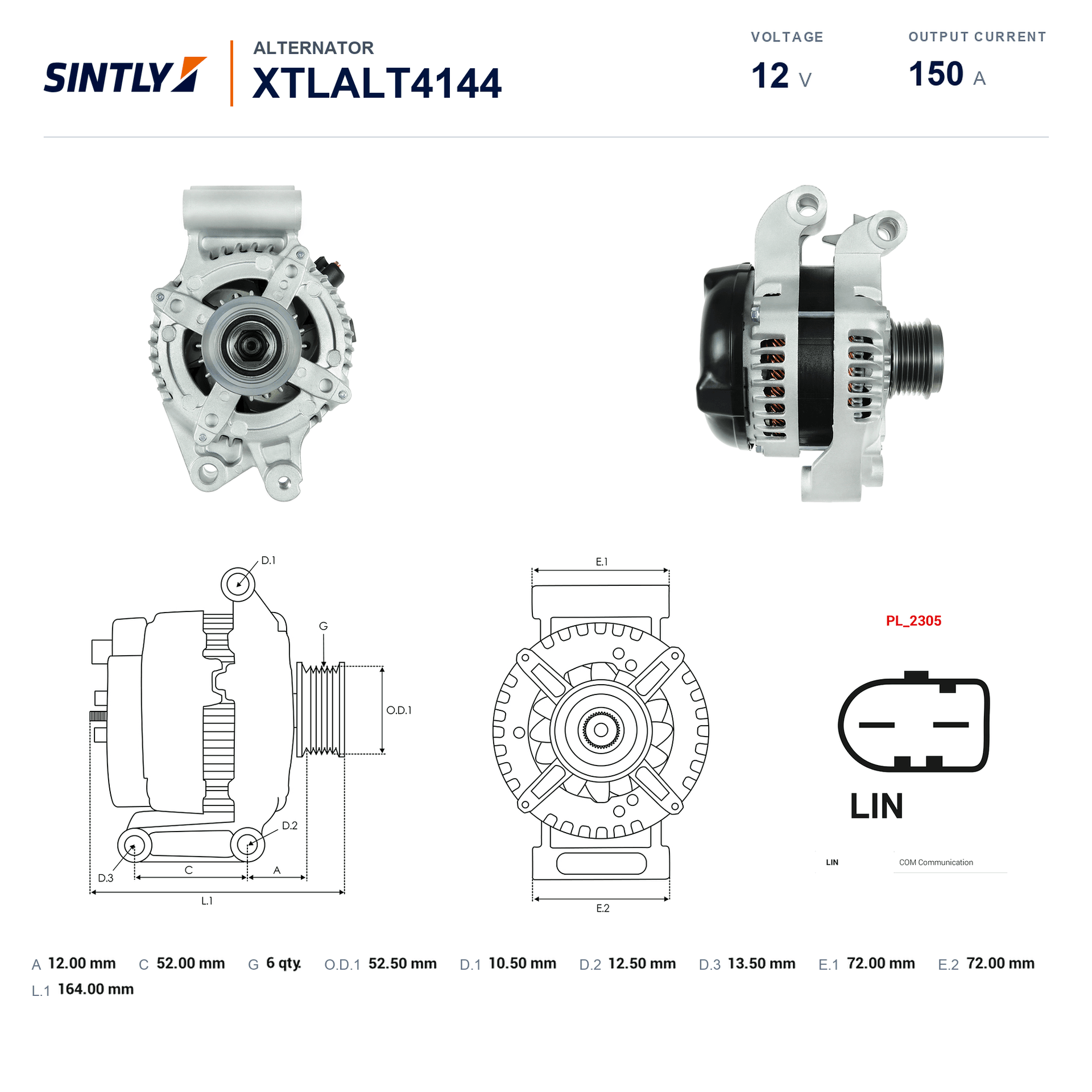 Alternator XTLALT4144
