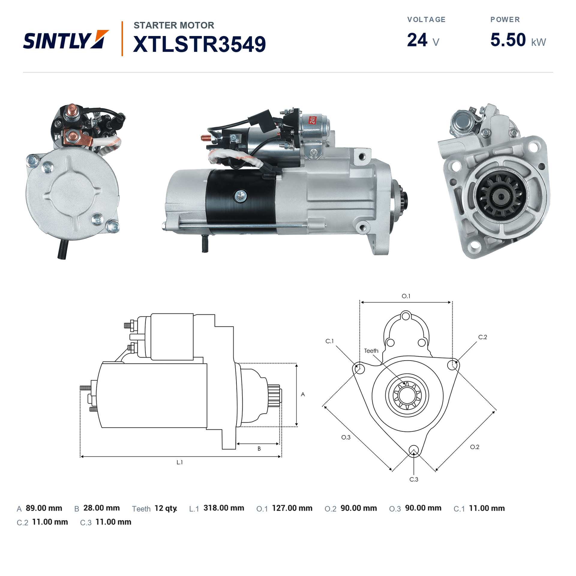 Motor de arranque XTLSTR3549
