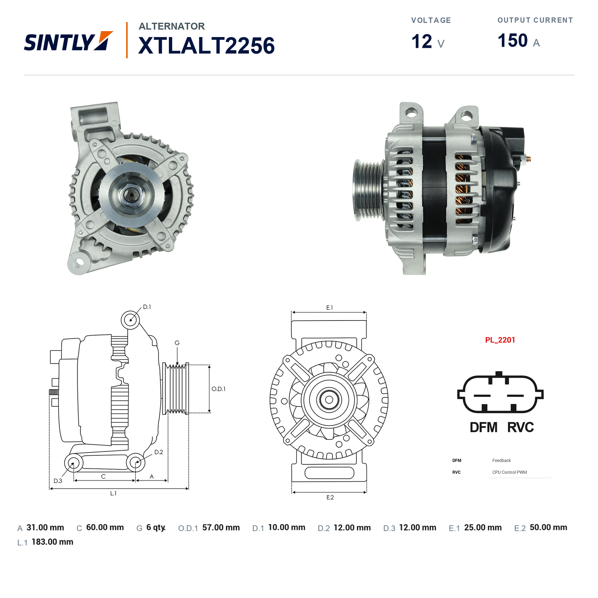 Alternator XTLALT2256