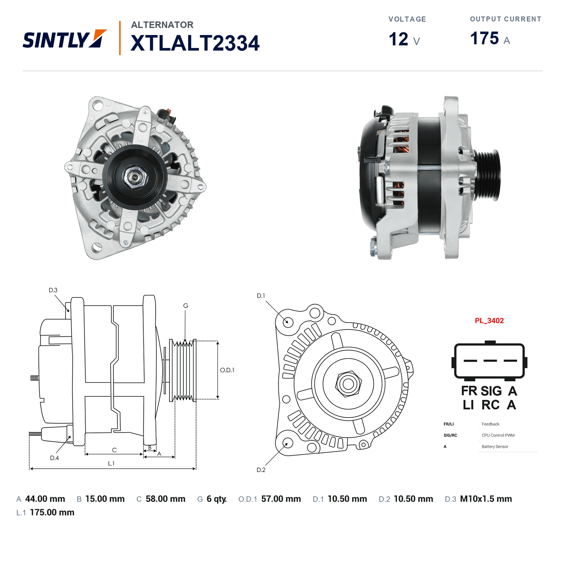 Alternator XTLALT2334