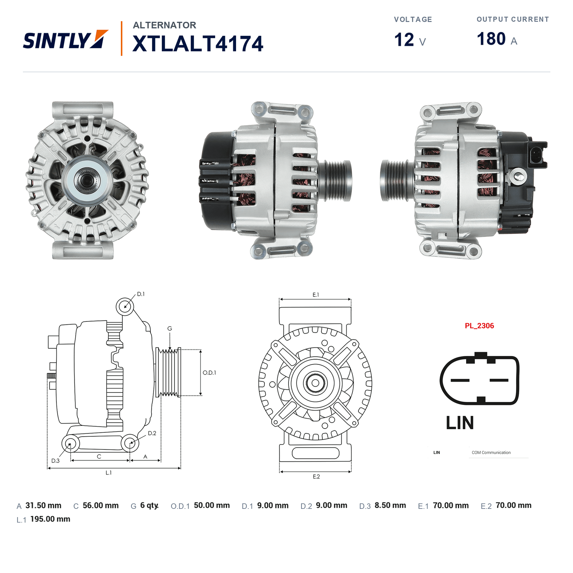 Alternator XTLALT4174