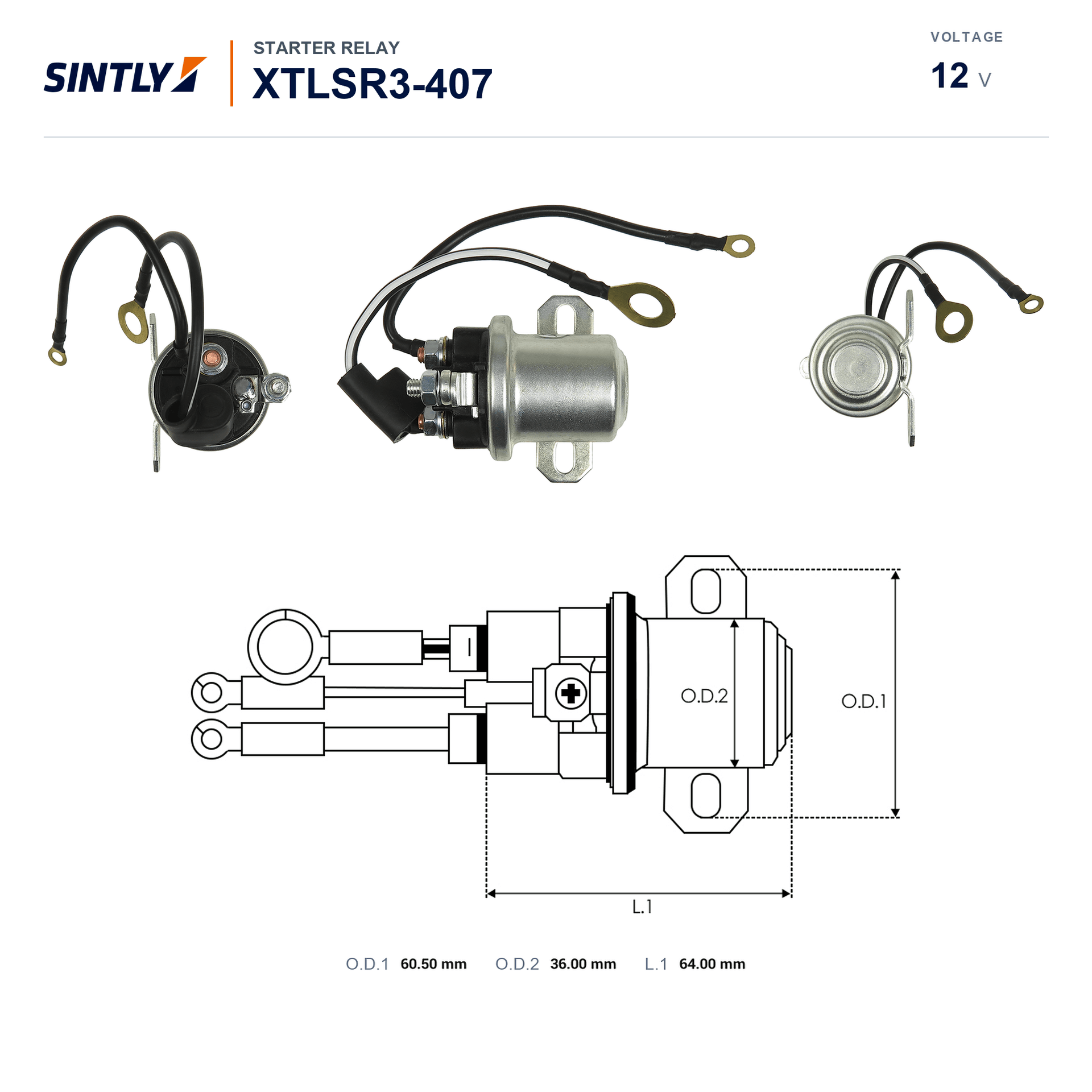 Starter Relay XTLSR3-407
