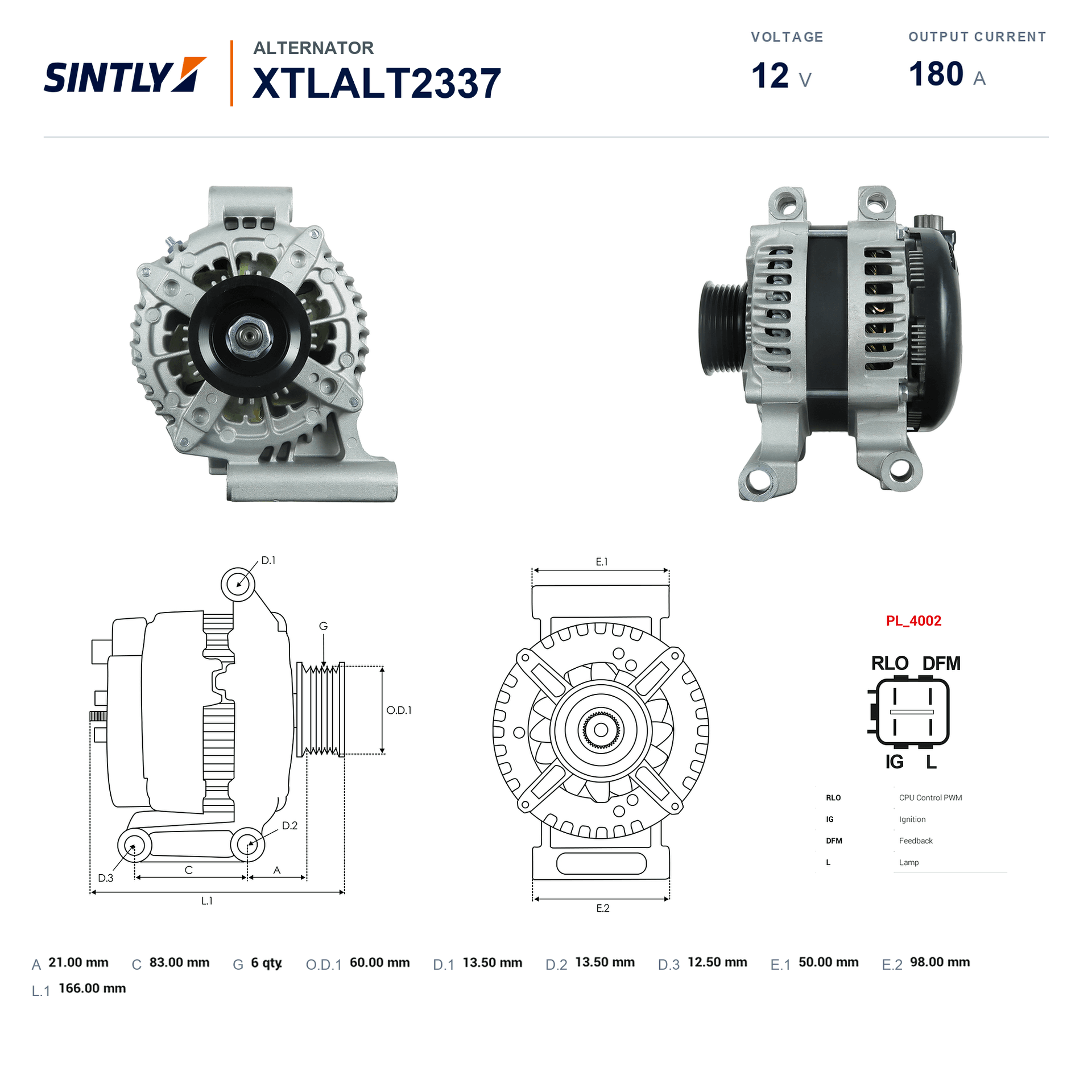 Alternator XTLALT2337