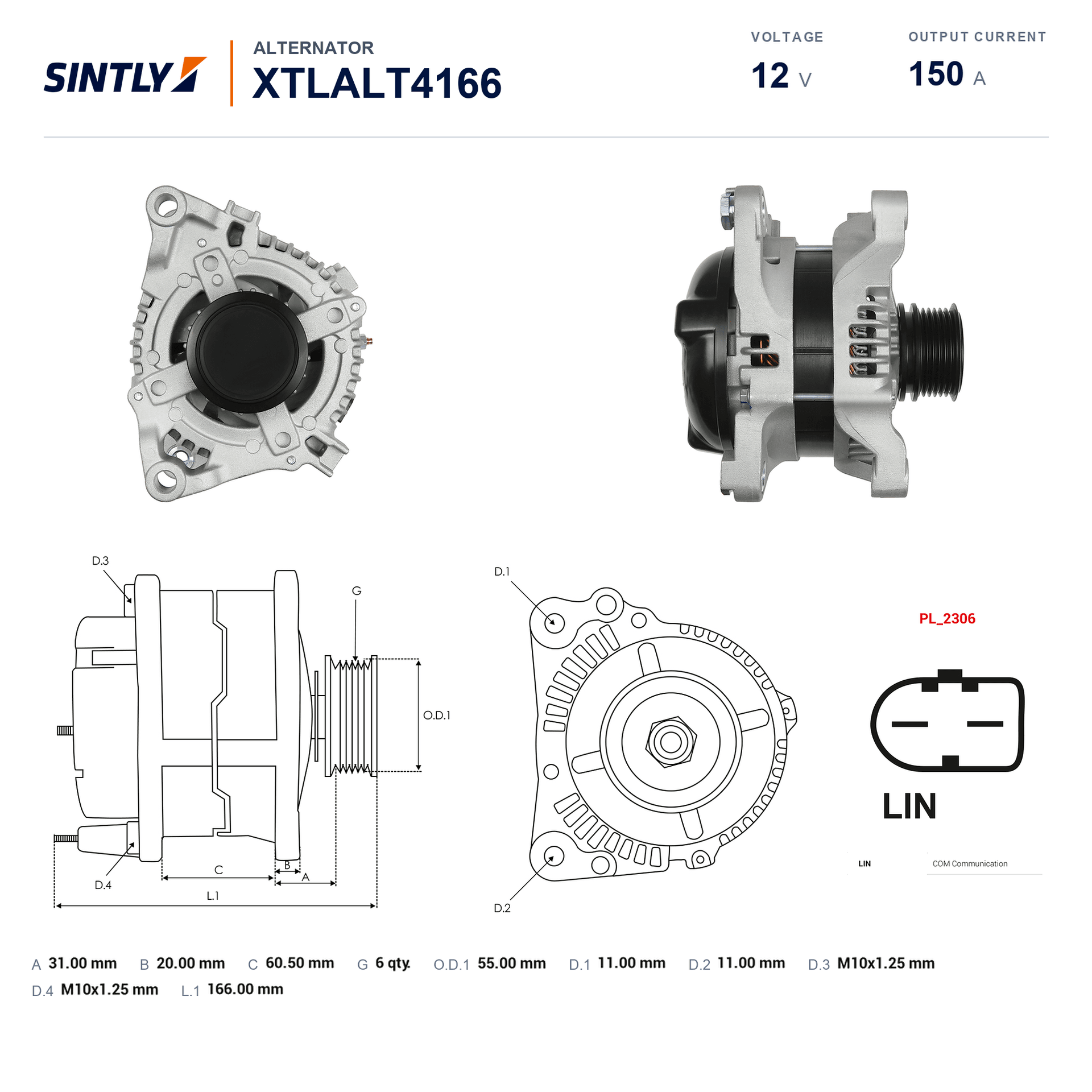 Alternator XTLALT4166