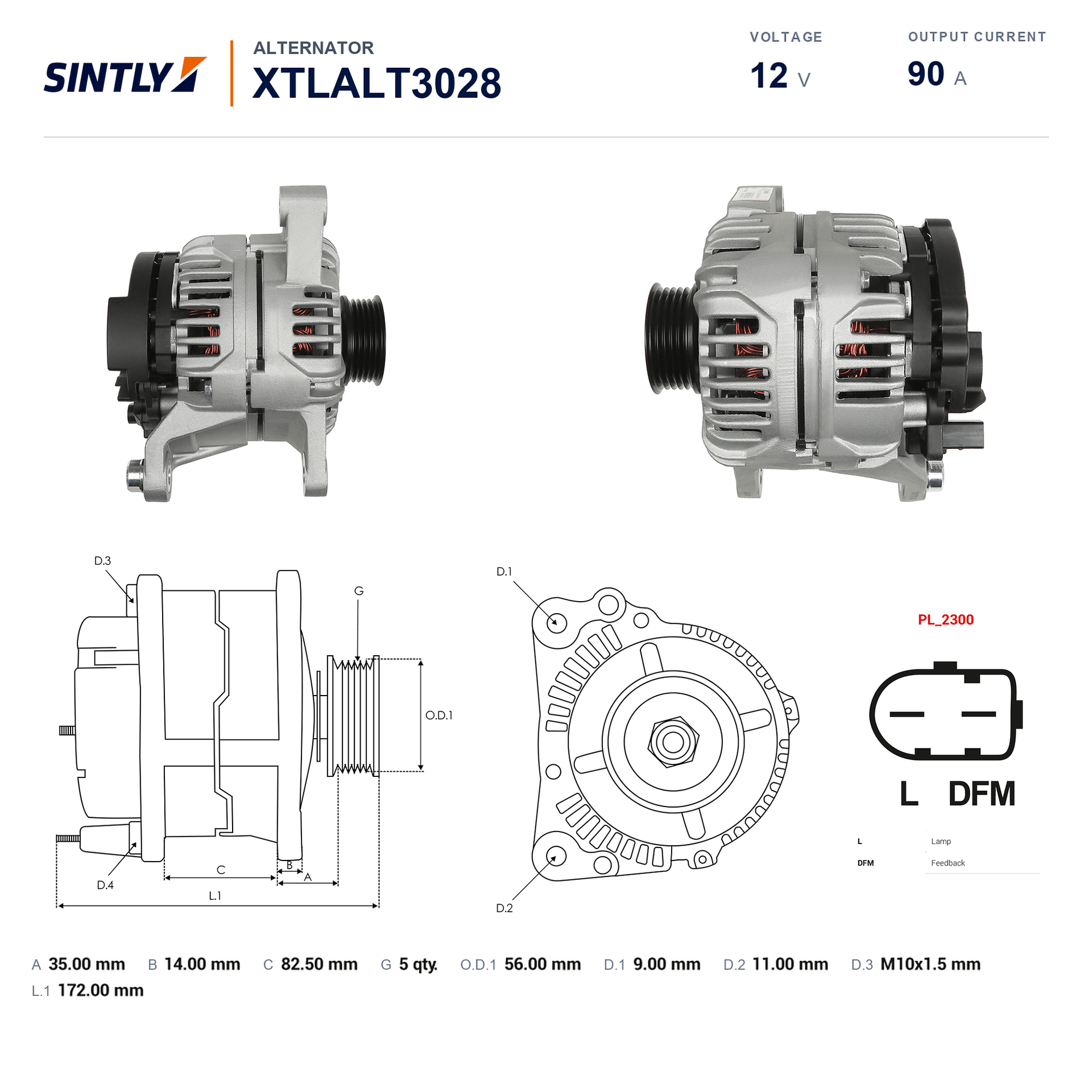 Alternador XTLALT3028