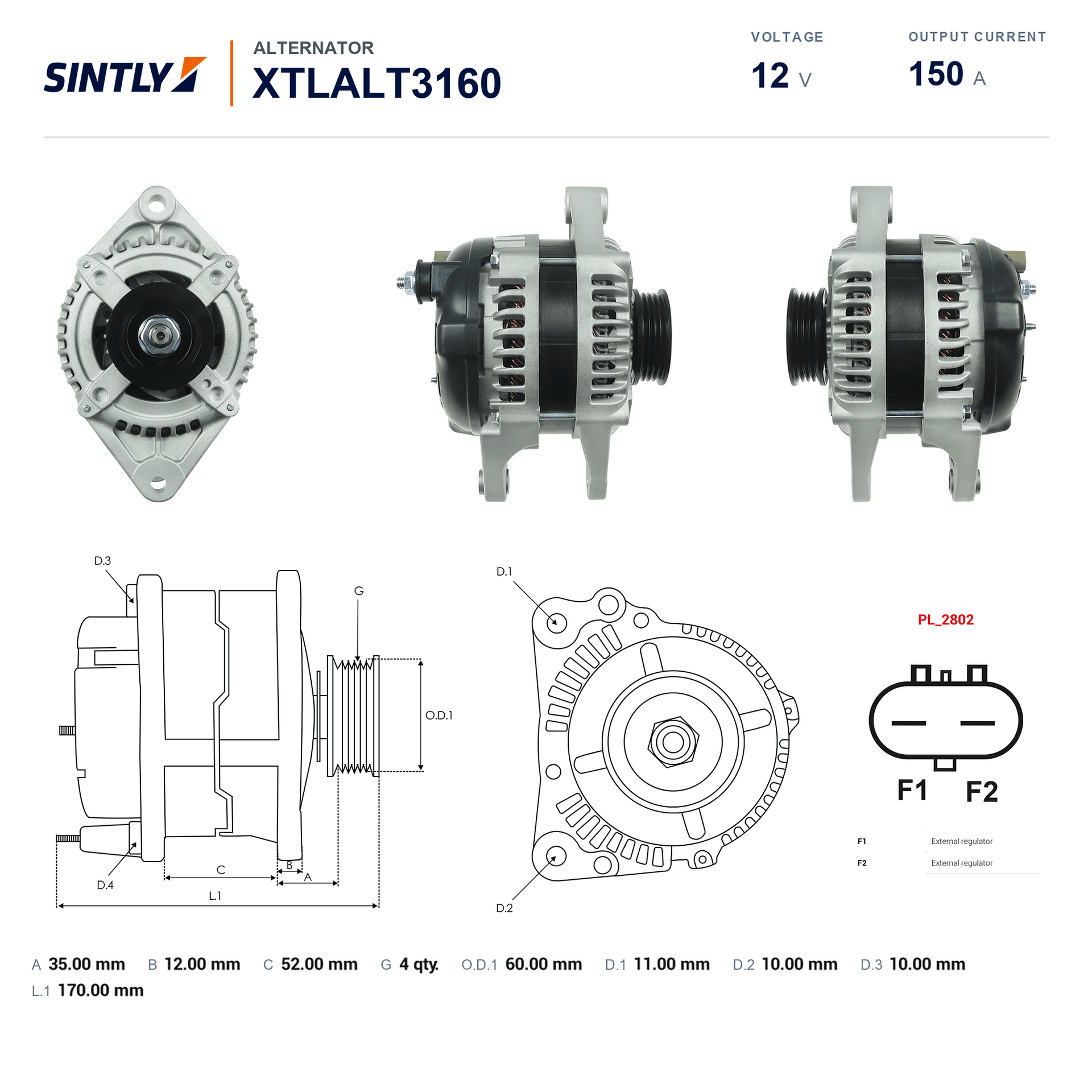 Alternator XTLALT3160