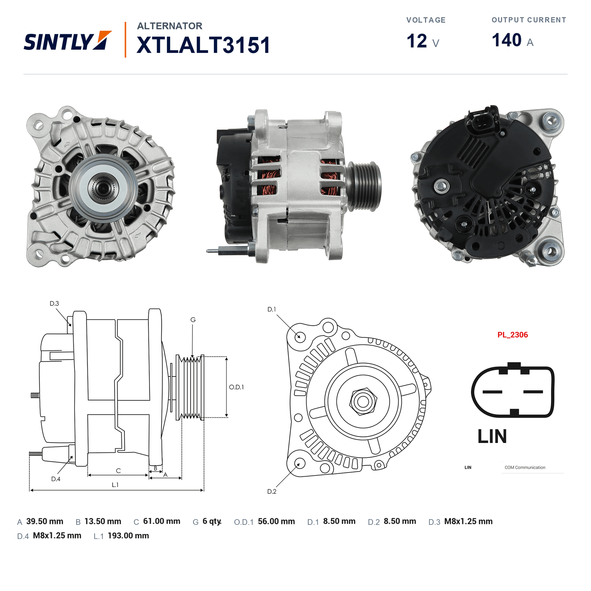 Alternator XTLALT3151
