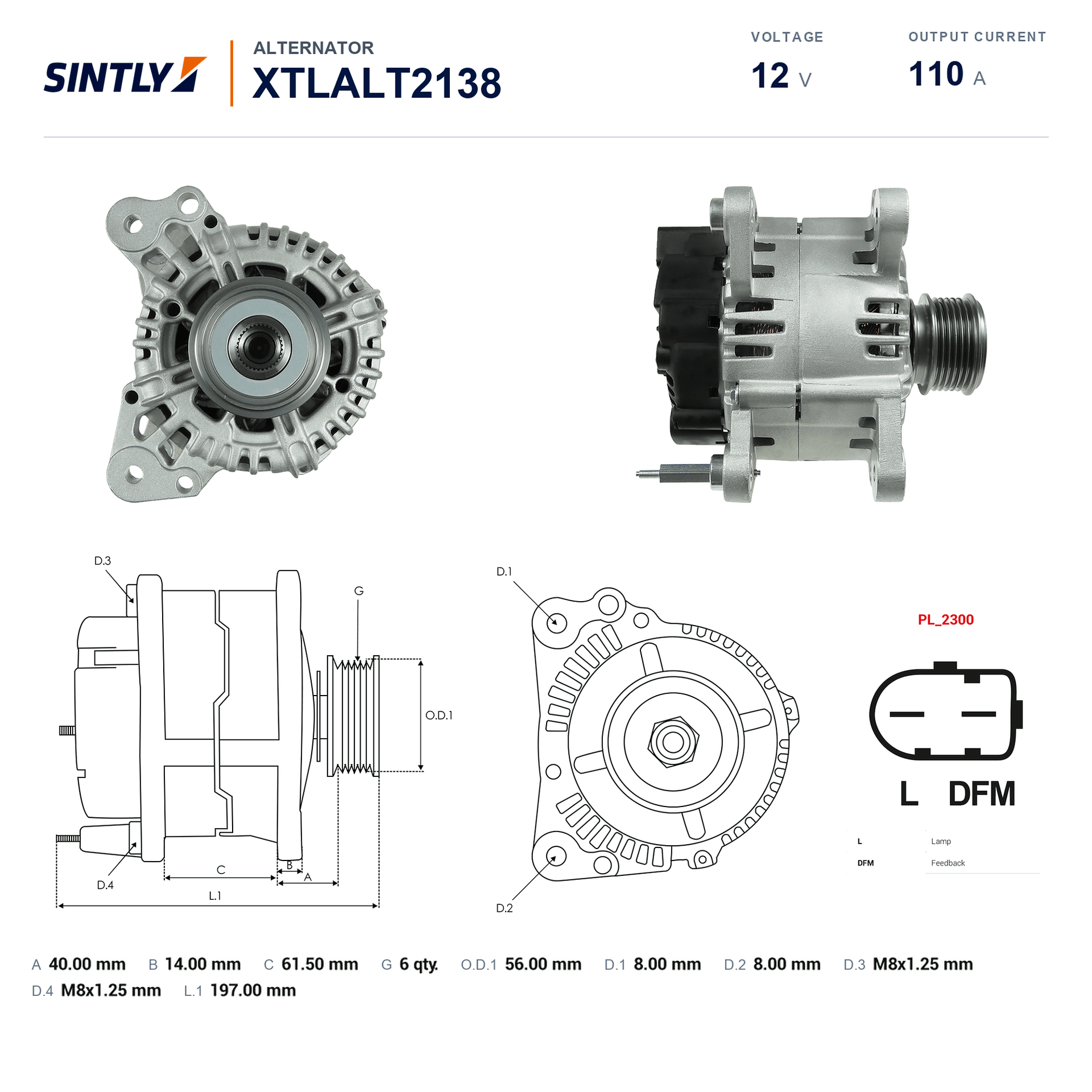 Alternator XTLALT2138