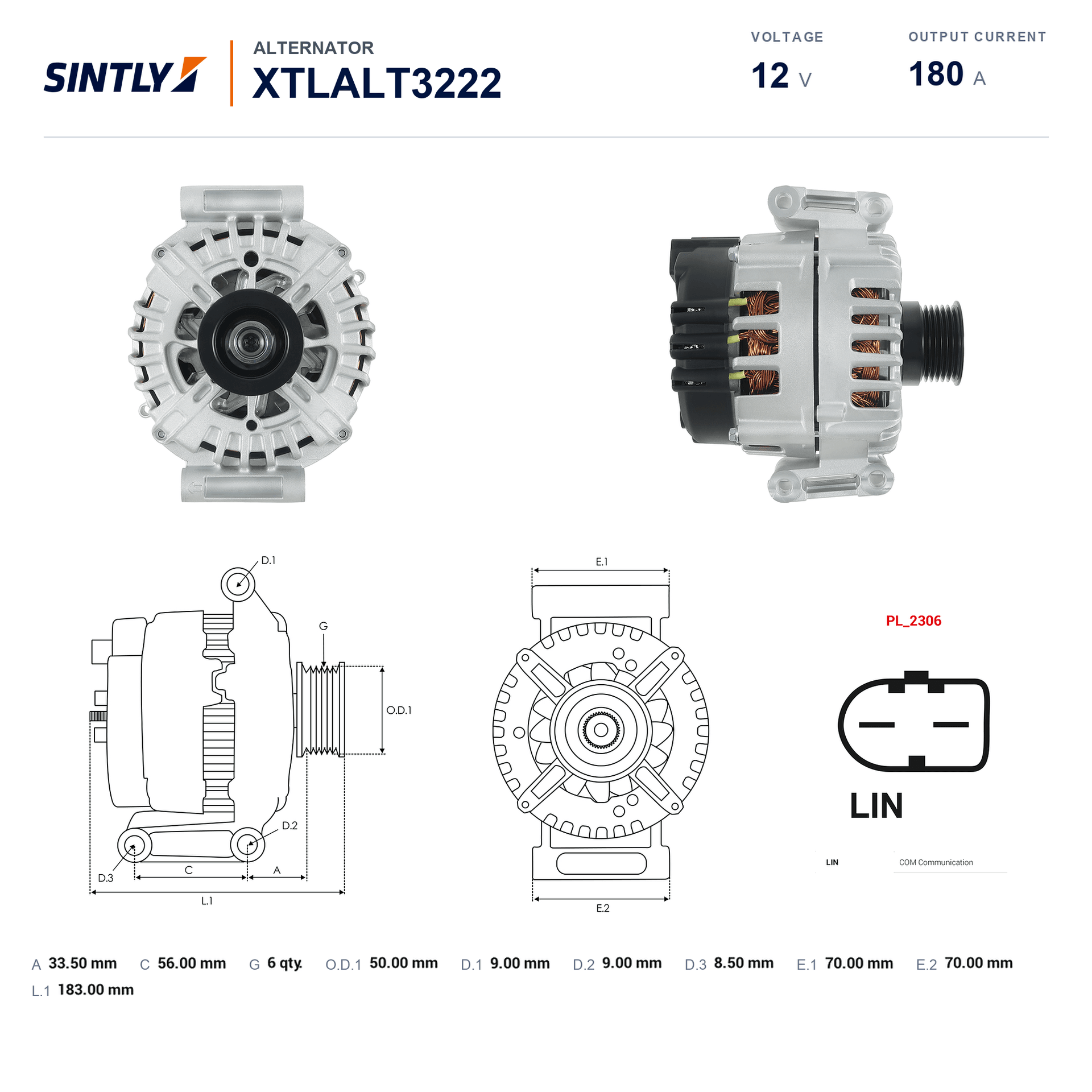 Alternator XTLALT3222