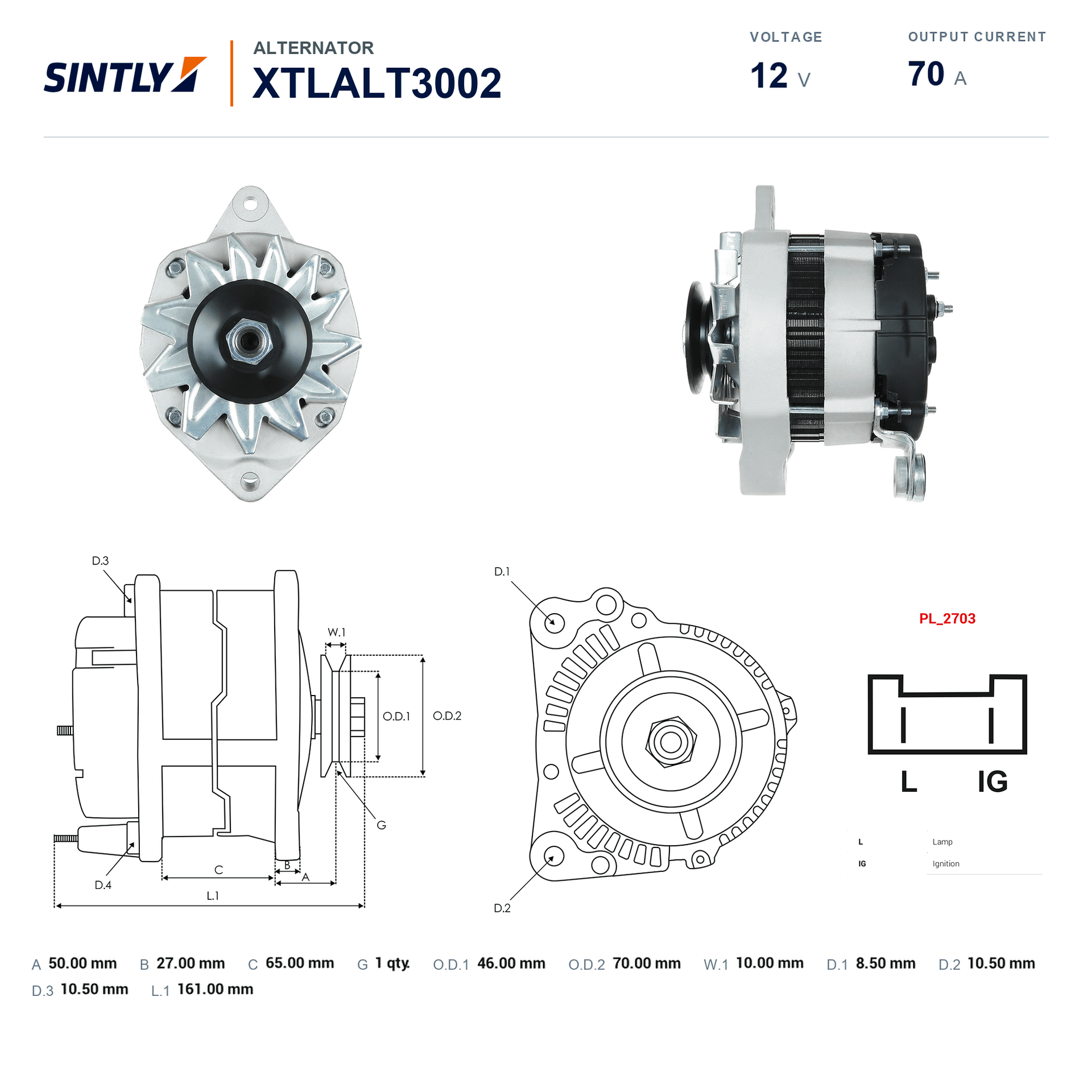 Alternator XTLALT3002