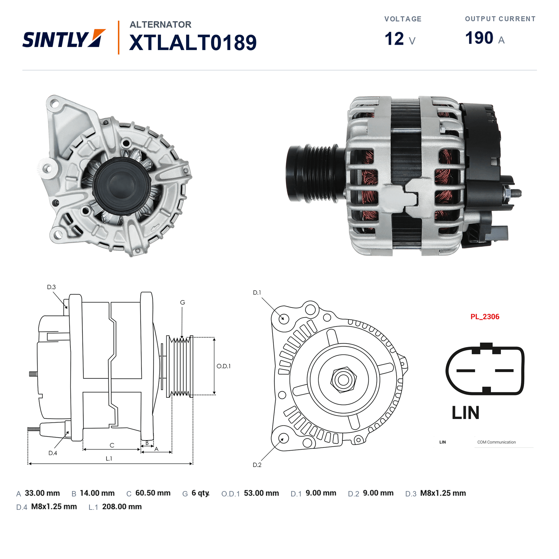 Alternator XTLALT0189