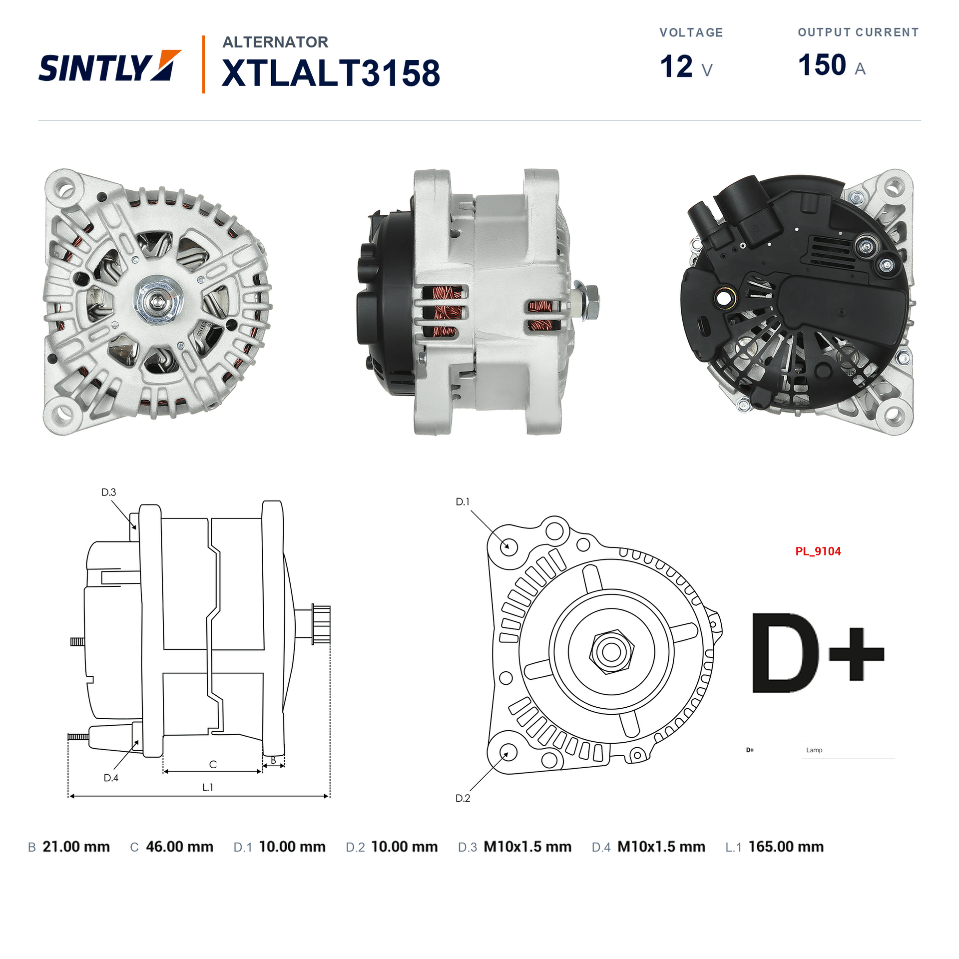 Alternator XTLALT3158